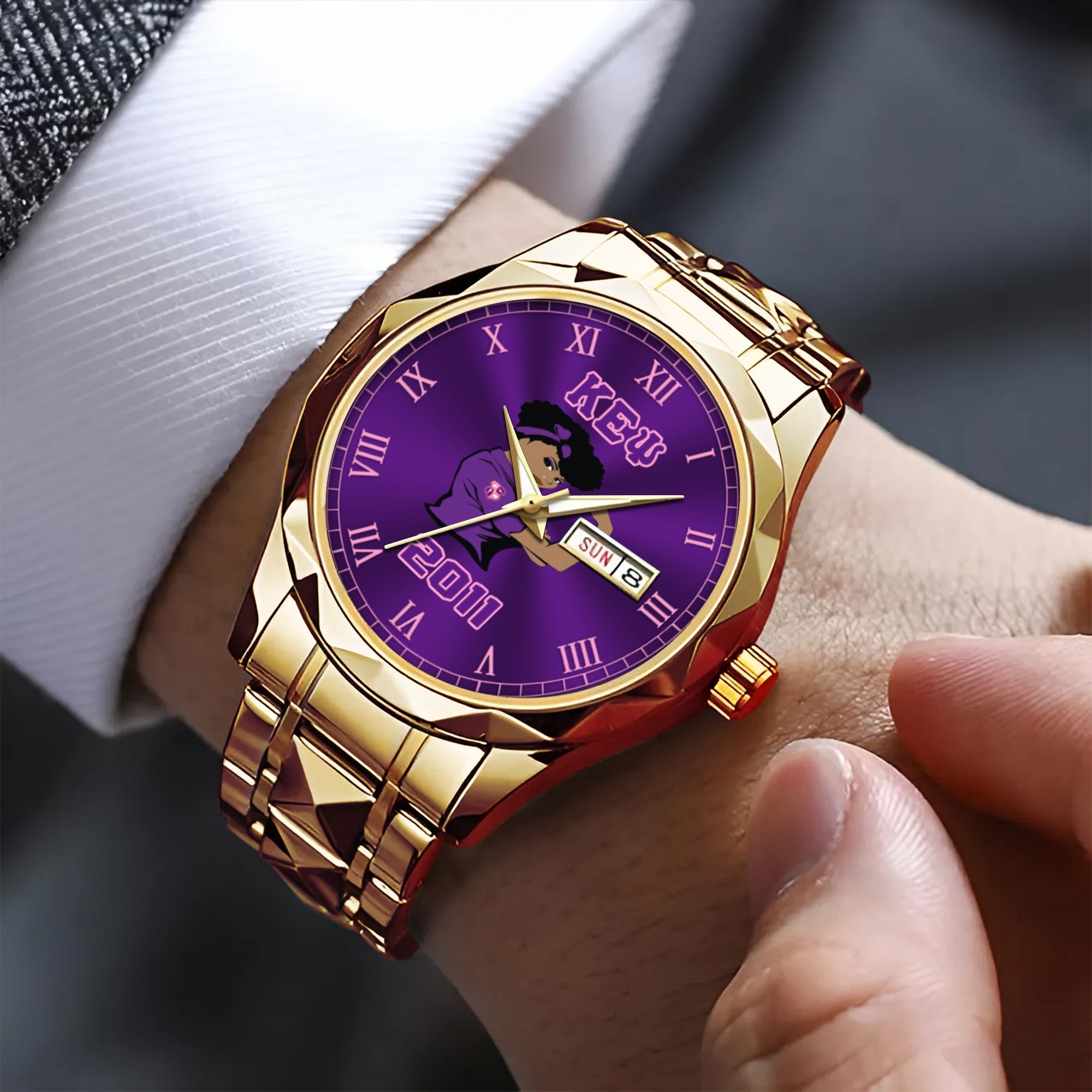 Greeklife Accessories - Kappa Epsilon Psi Military Sorority Lady Alloy Luxury Quartz Watch A31