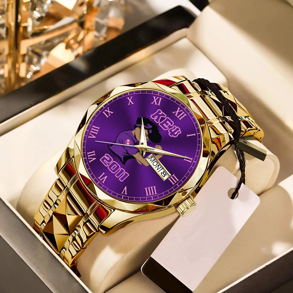 Greeklife Accessories - Kappa Epsilon Psi Military Sorority Lady Alloy Luxury Quartz Watch A31