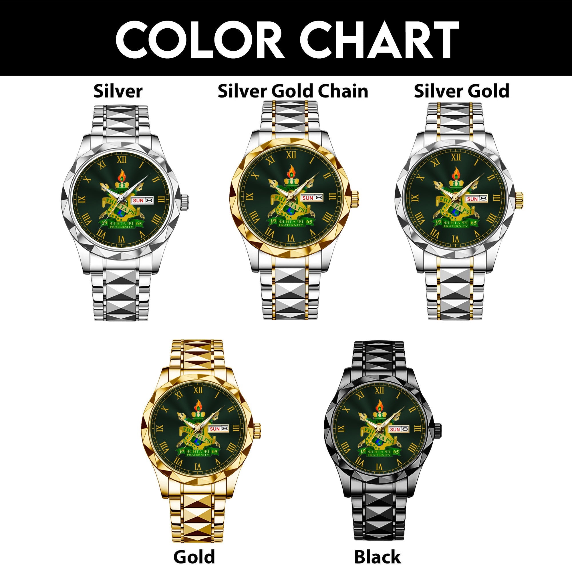 Greeklife Accessories - Phi Eta Psi Fraternity Alloy Luxury Quartz Watch A31