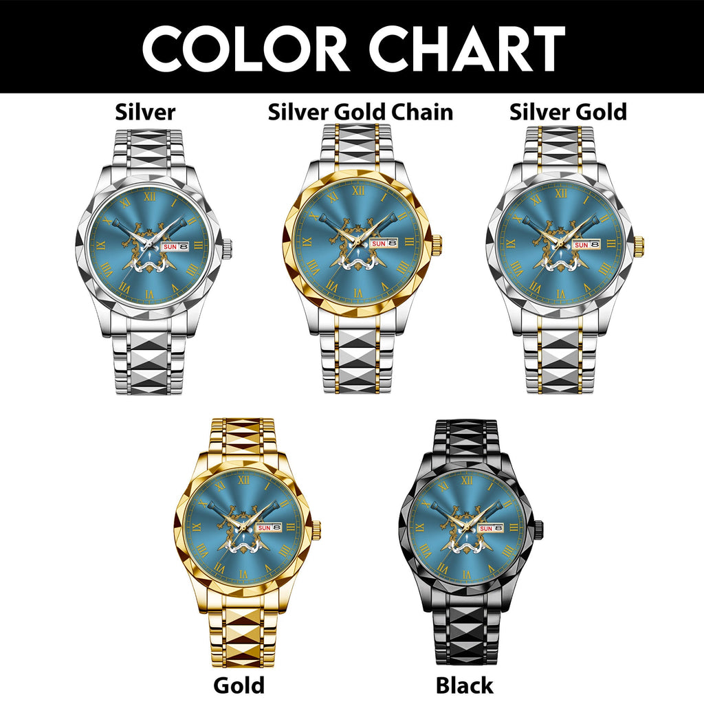 Greeklife Accessories - Mu Beta Phi Military Fraternity Alloy Luxury Quartz Watch A31