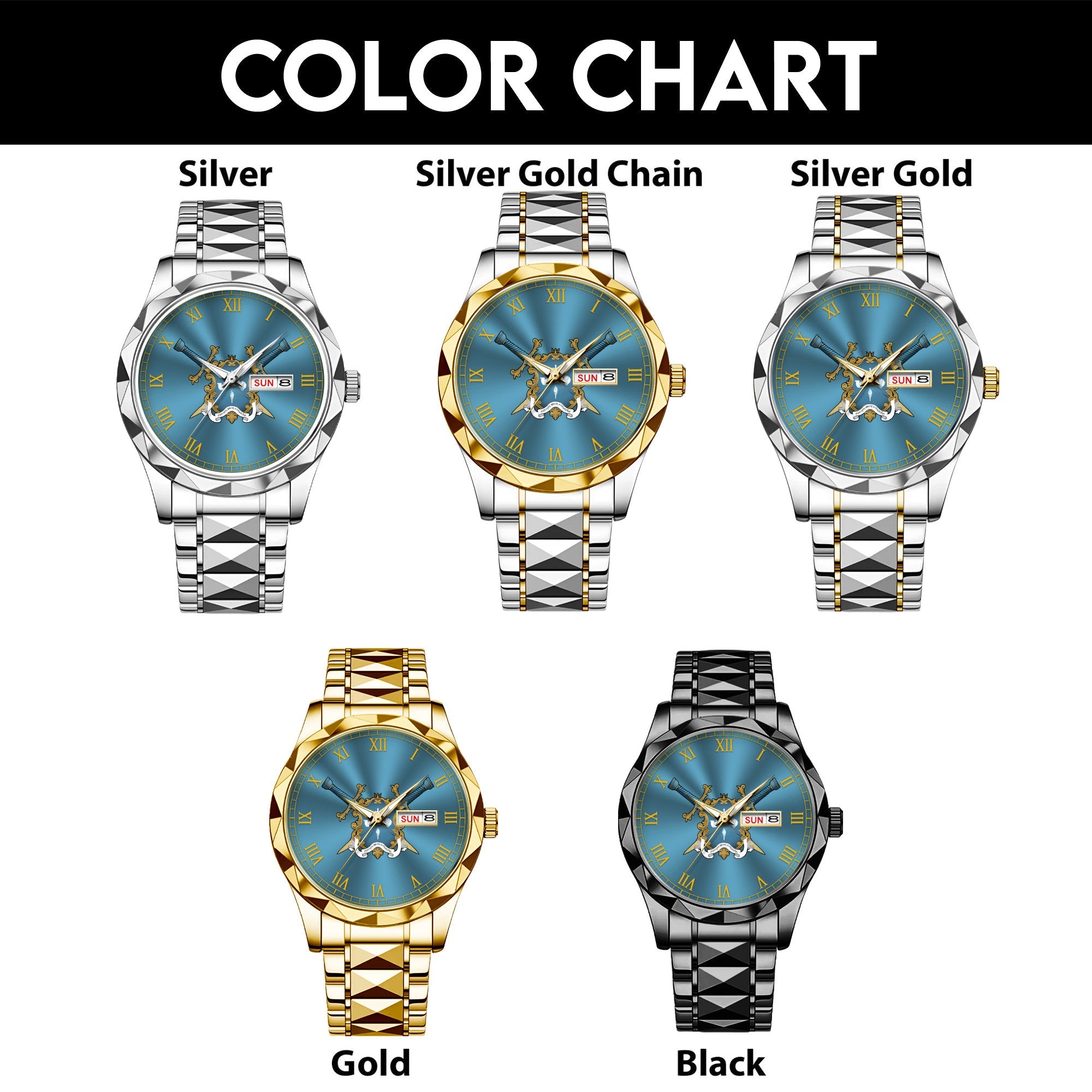 Greeklife Accessories - Mu Beta Phi Military Fraternity Alloy Luxury Quartz Watch A31