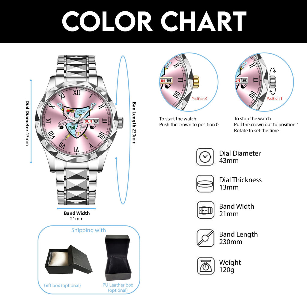 Greeklife Accessories - Gamma Phi Delta Sorority Alloy Luxury Quartz Watch A31