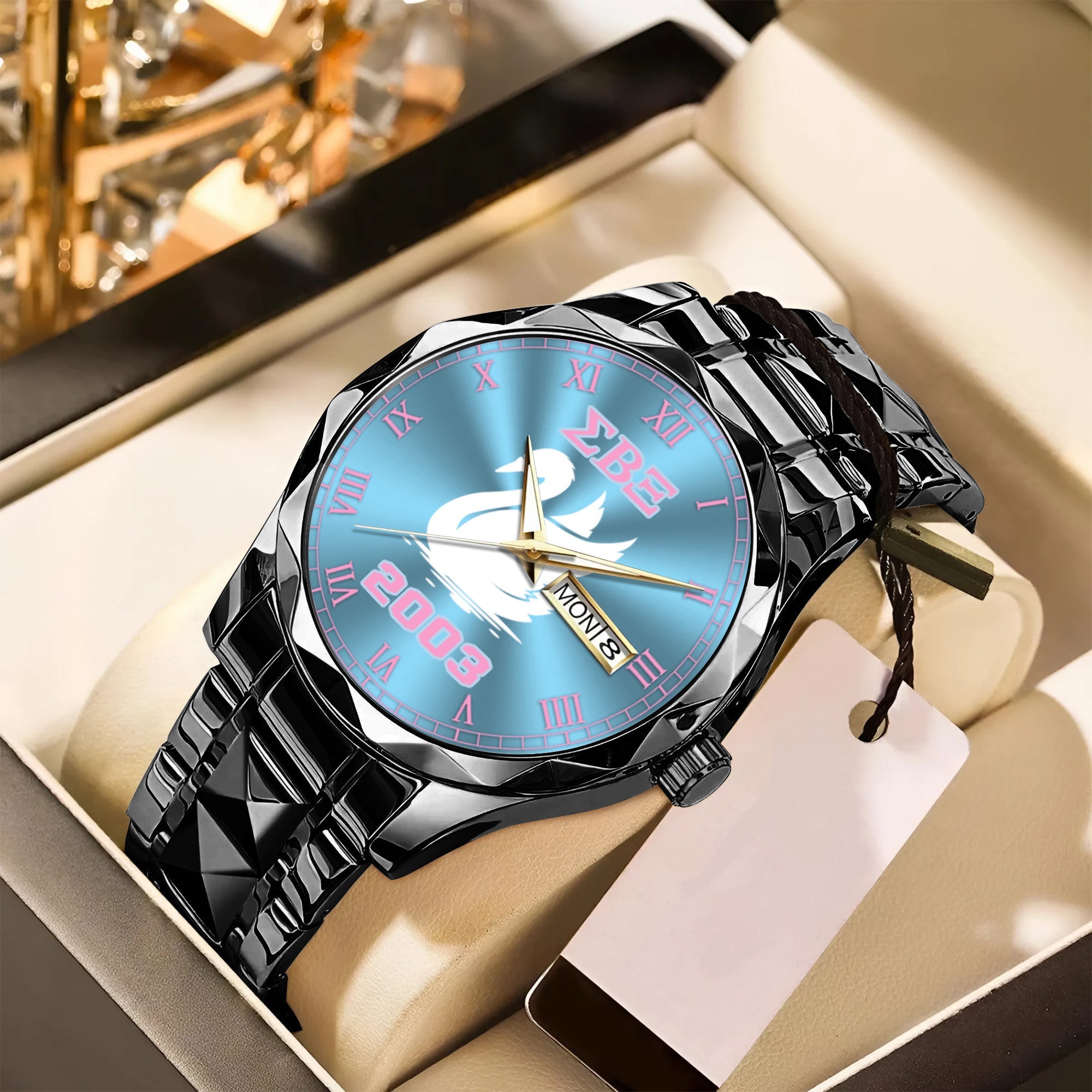 Greeklife Accessories - Sigma Beta Xi Sorority Swans Alloy Luxury Quartz Watch A31