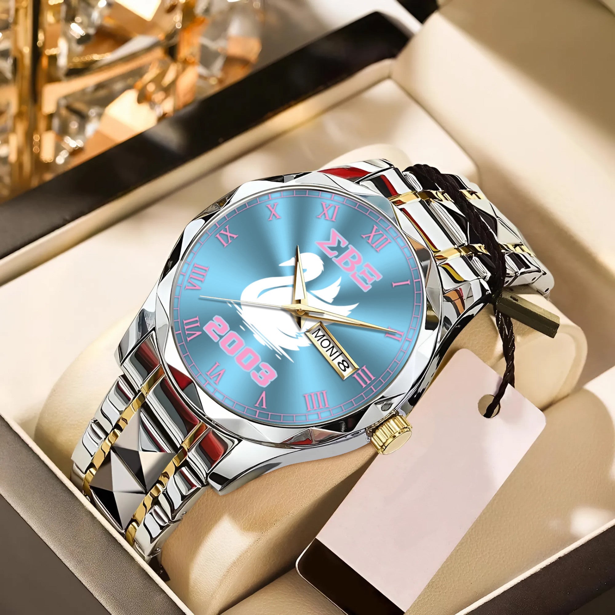 Greeklife Accessories - Sigma Beta Xi Sorority Swans Alloy Luxury Quartz Watch A31