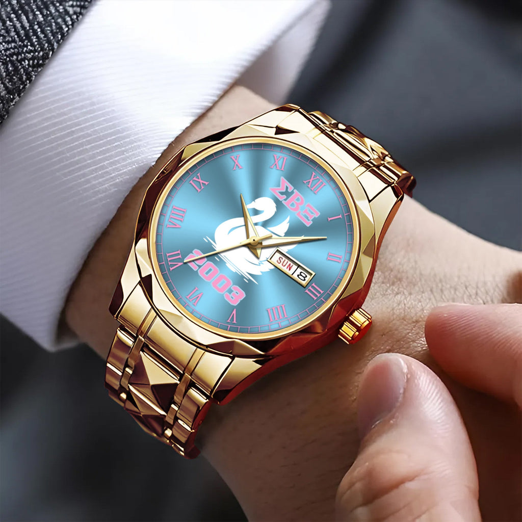 Greeklife Accessories - Sigma Beta Xi Sorority Swans Alloy Luxury Quartz Watch A31