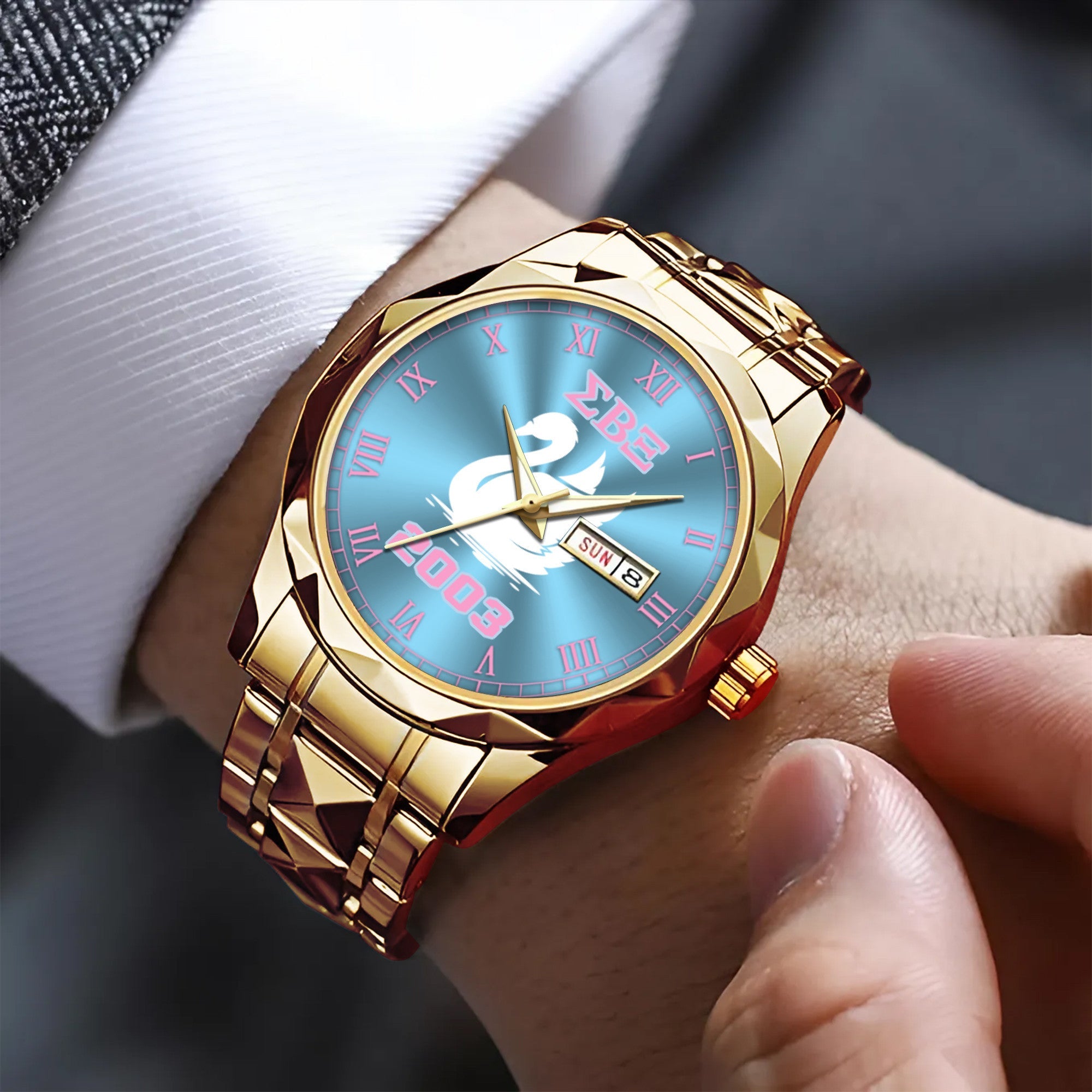 Greeklife Accessories - Sigma Beta Xi Sorority Swans Alloy Luxury Quartz Watch A31