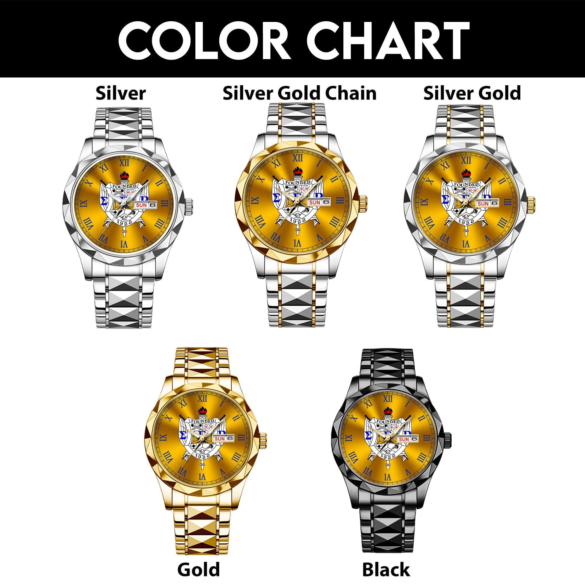 Greeklife Accessories - Sigma Gamma Rho Sorority Alloy Luxury Quartz Watch A31