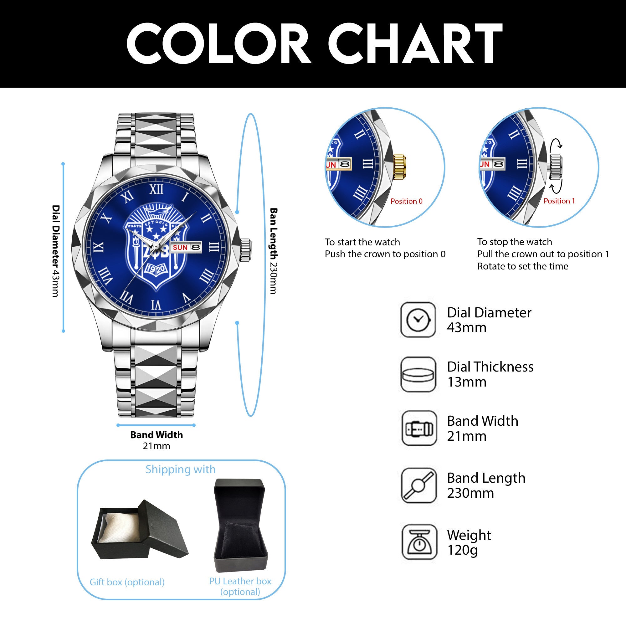 Greeklife Accessories - Zeta Phi Beta Sorority Alloy Luxury Quartz Watch A31