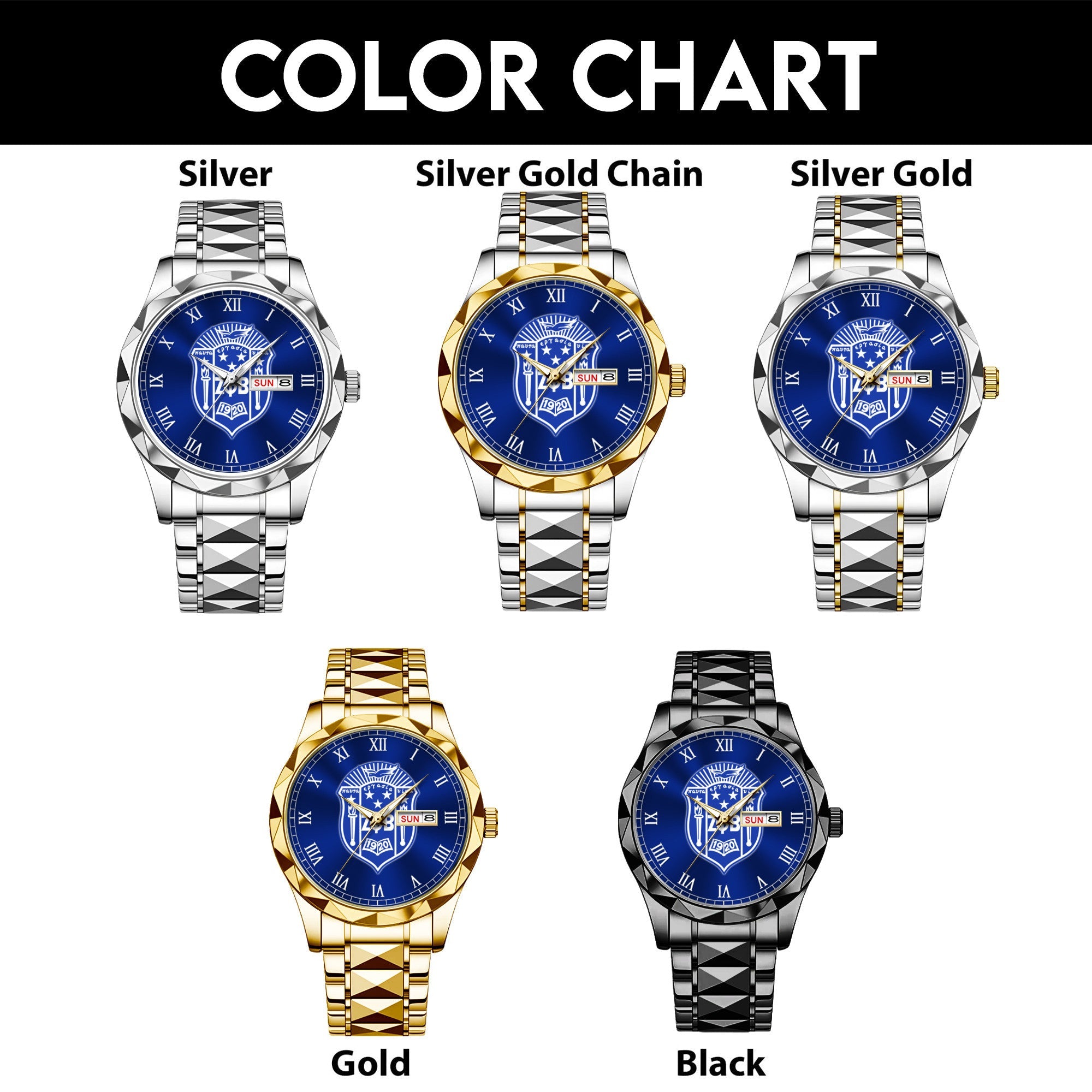 Greeklife Accessories - Zeta Phi Beta Sorority Alloy Luxury Quartz Watch A31