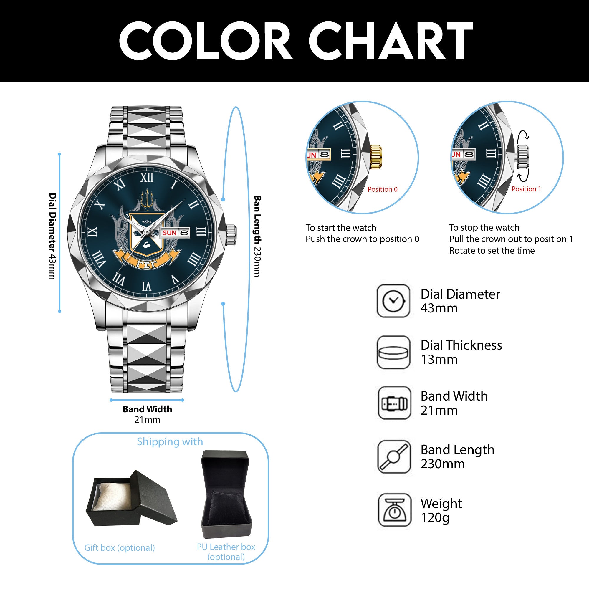 Greeklife Accessories - Gamma Sigma Gamma Fraternity Alloy Luxury Quartz Watch A31
