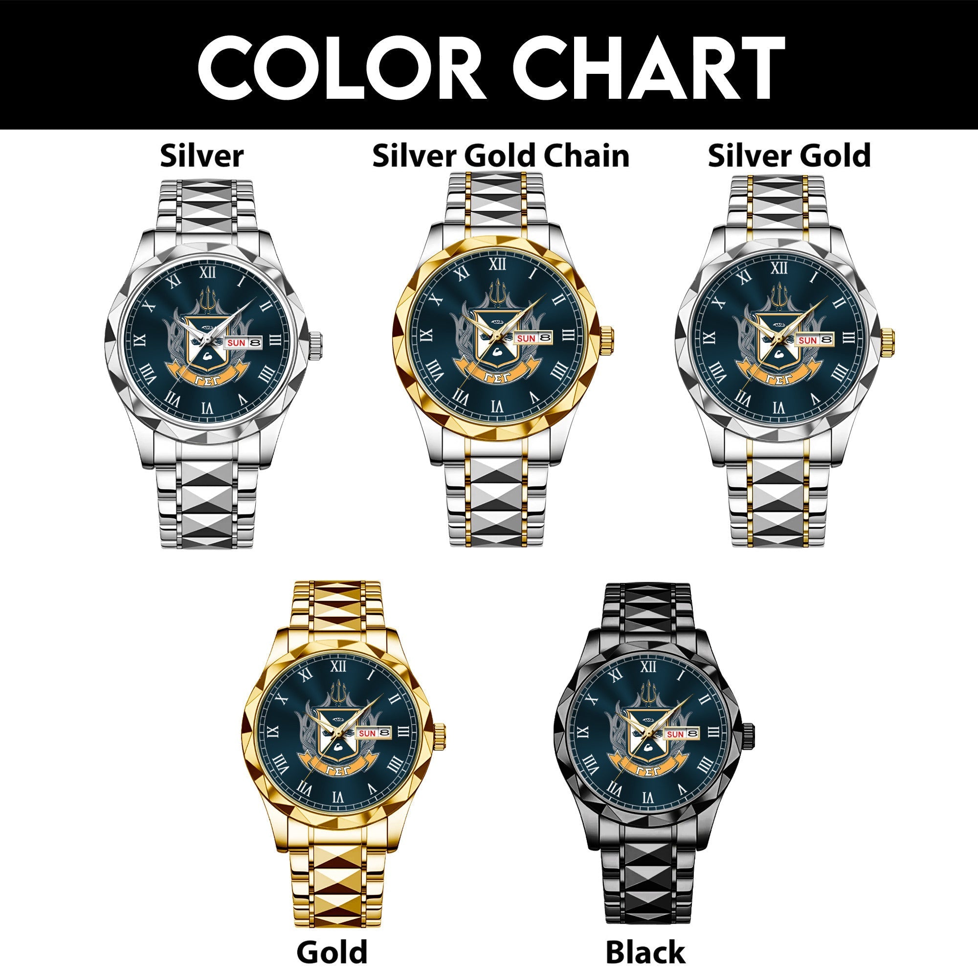 Greeklife Accessories - Gamma Sigma Gamma Fraternity Alloy Luxury Quartz Watch A31