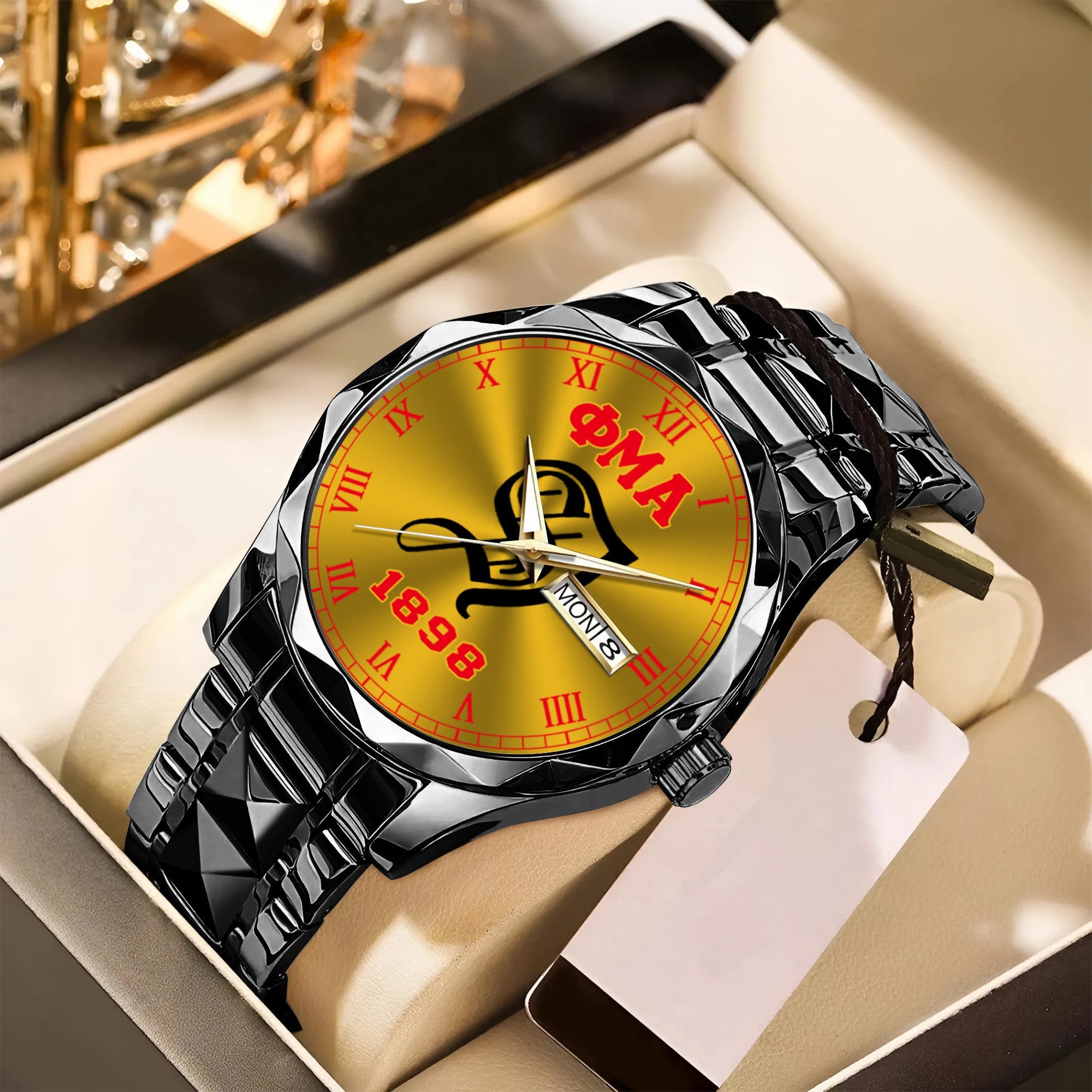 Greeklife Accessories - Phi Mu Alpha Sinfonia Lyre Alloy Luxury Quartz Watch A31