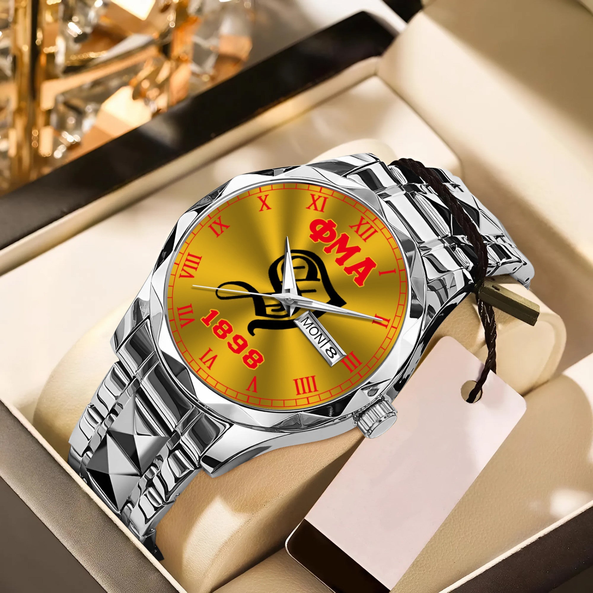 Greeklife Accessories - Phi Mu Alpha Sinfonia Lyre Alloy Luxury Quartz Watch A31