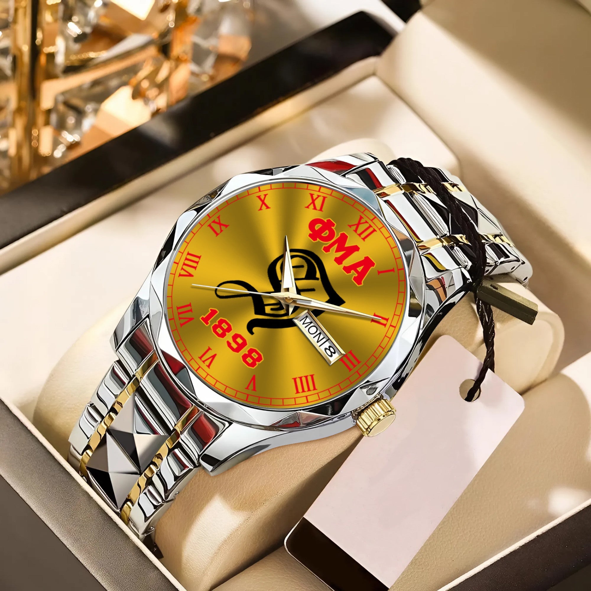 Greeklife Accessories - Phi Mu Alpha Sinfonia Lyre Alloy Luxury Quartz Watch A31