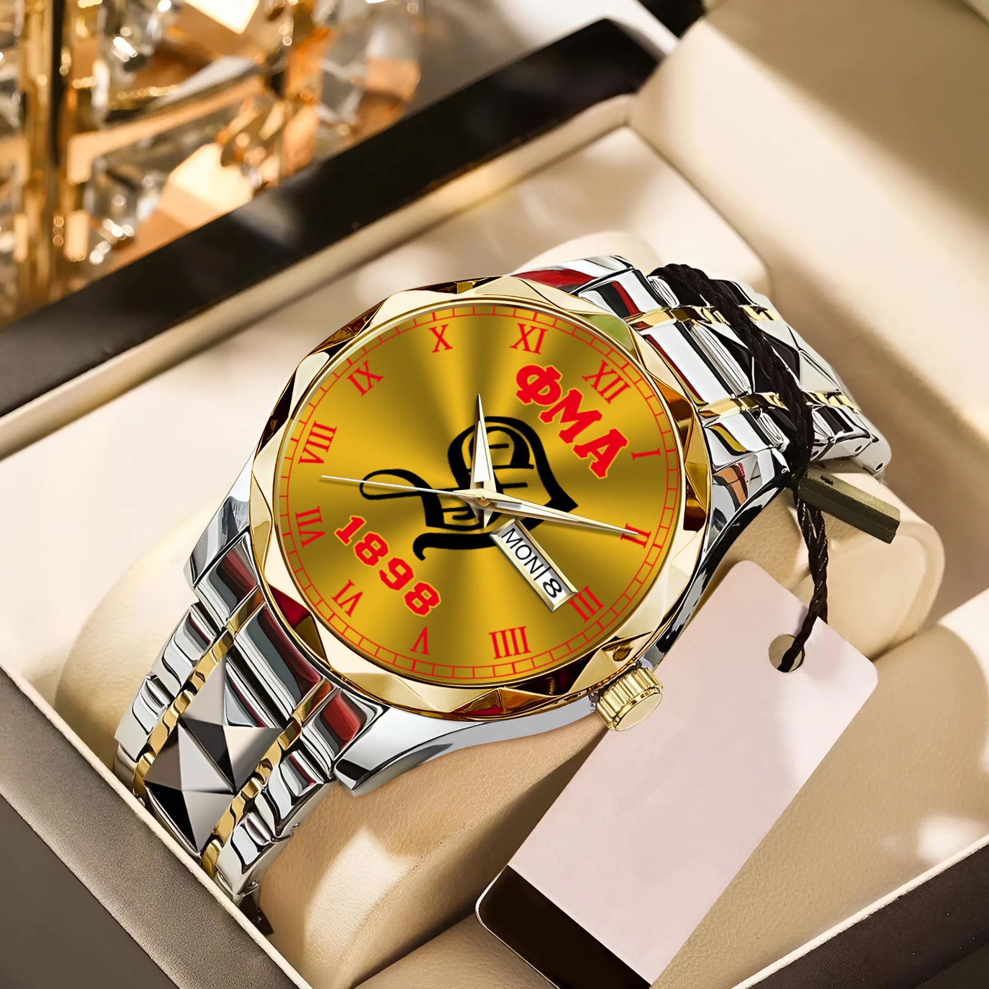 Greeklife Accessories - Phi Mu Alpha Sinfonia Lyre Alloy Luxury Quartz Watch A31