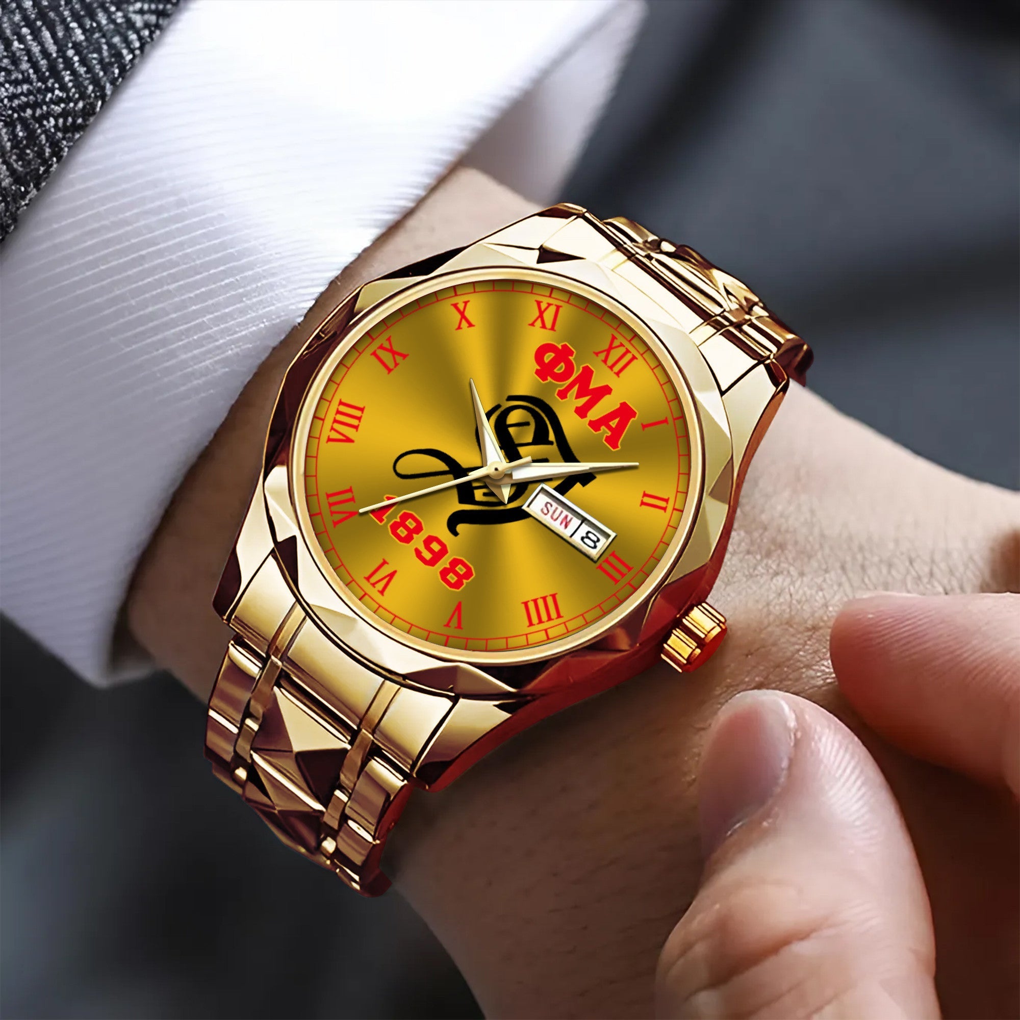 Greeklife Accessories - Phi Mu Alpha Sinfonia Lyre Alloy Luxury Quartz Watch A31