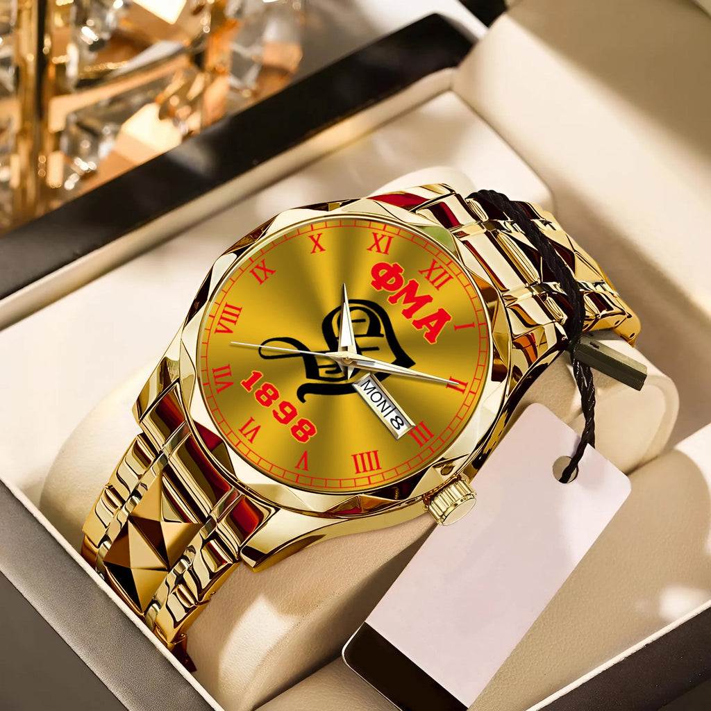 Greeklife Accessories - Phi Mu Alpha Sinfonia Lyre Alloy Luxury Quartz Watch A31