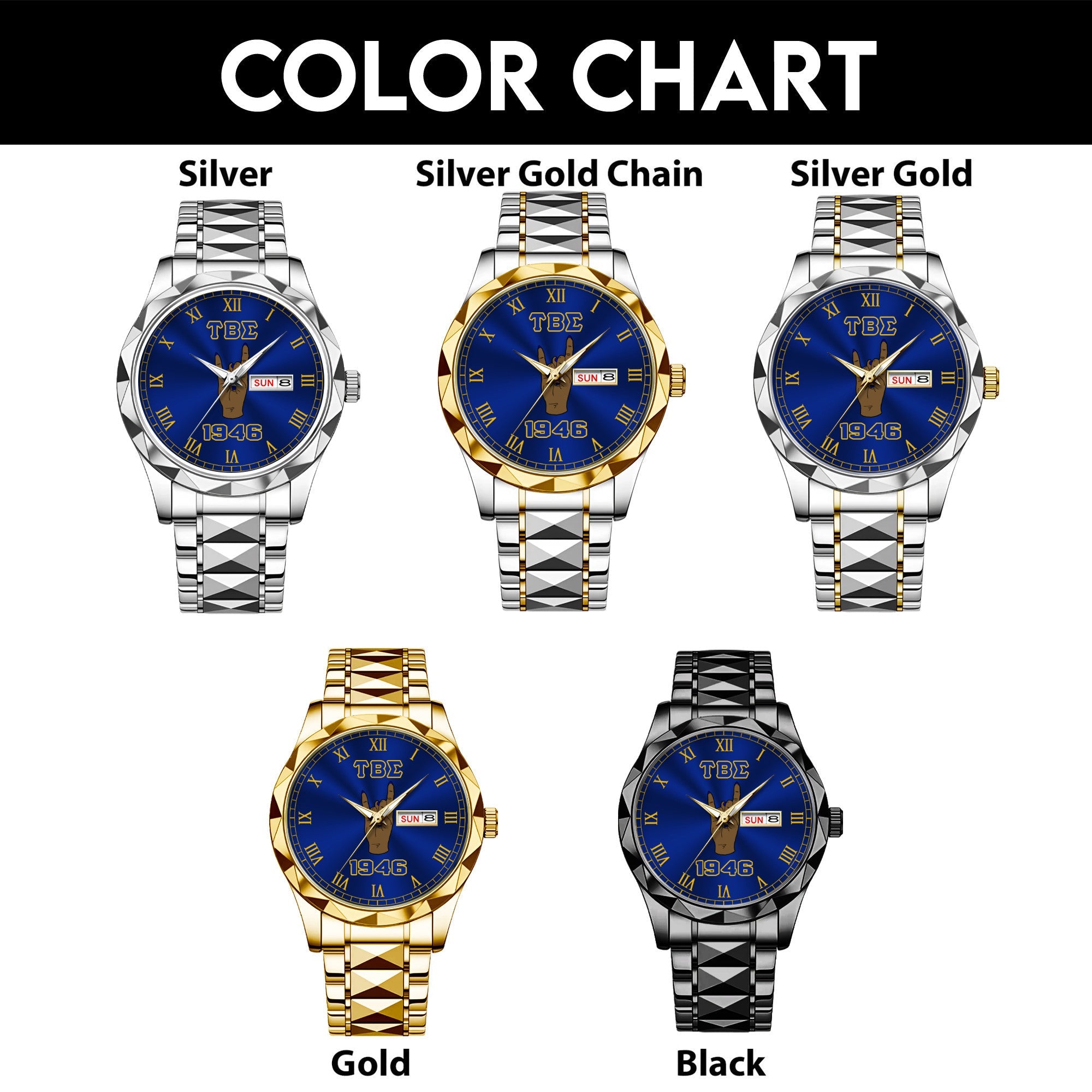 Greeklife Accessories - Tau Beta Sigma Band Sorority Handsign Alloy Luxury Quartz Watch A31