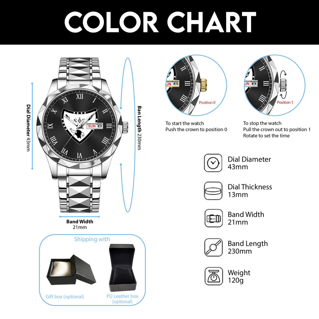 Greeklife Accessories - Swing Phi Swing Social Fellowship Alloy Luxury Quartz Watch A31