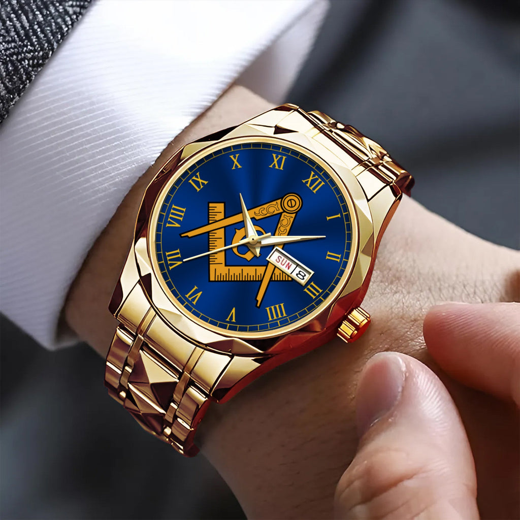 Greeklife Accessories - Freemasonry   Blue Alloy Luxury Quartz Watch A31