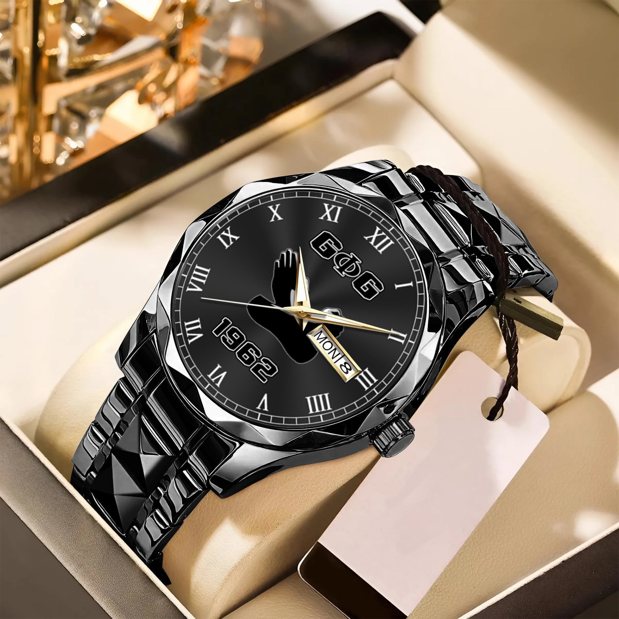 Greeklife Accessories - Groove Phi Groove Social Fellowship Handsign Alloy Luxury Quartz Watch A31