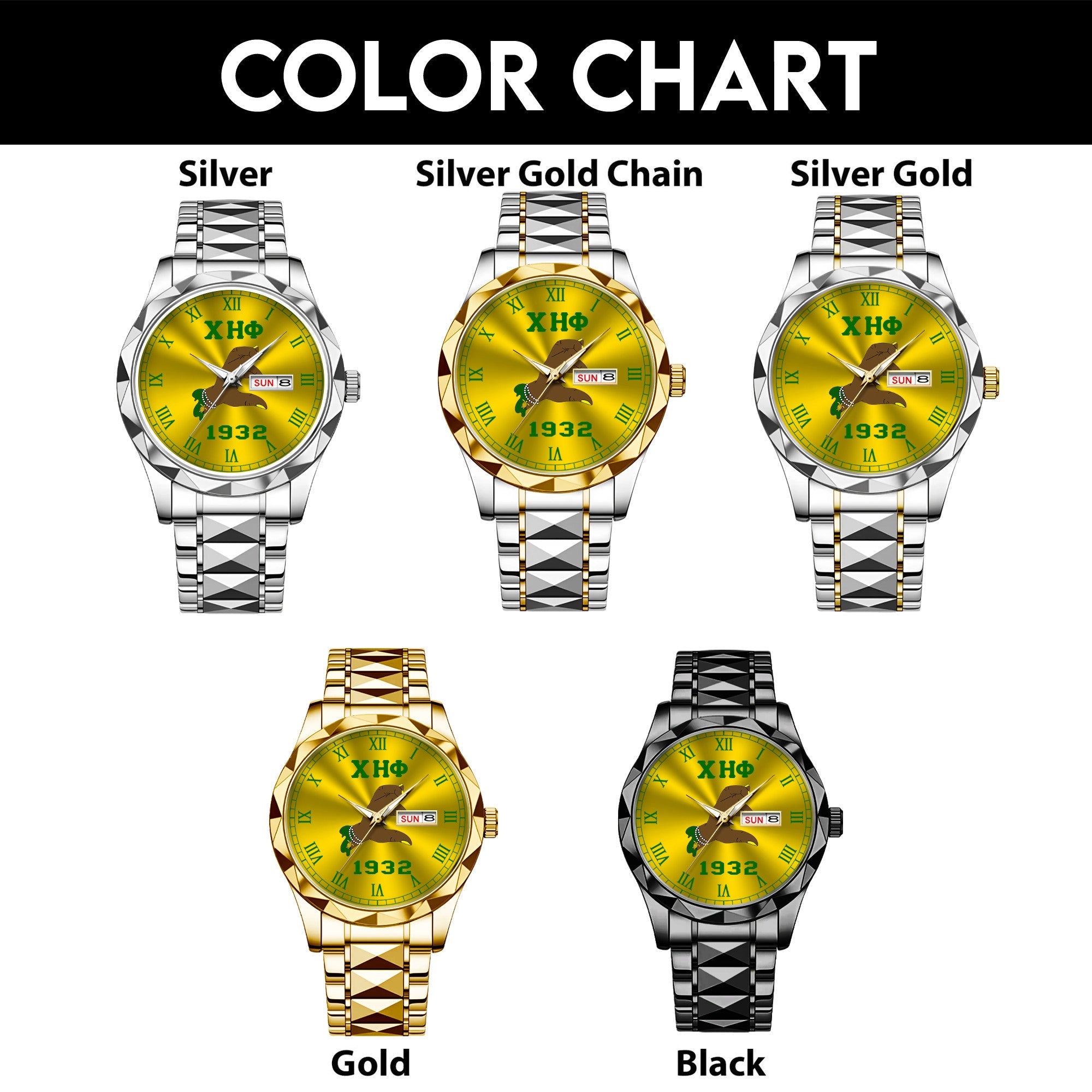 Greeklife Accessories - Chi Eta Phi Sorority Handsign Alloy Luxury Quartz Watch A31
