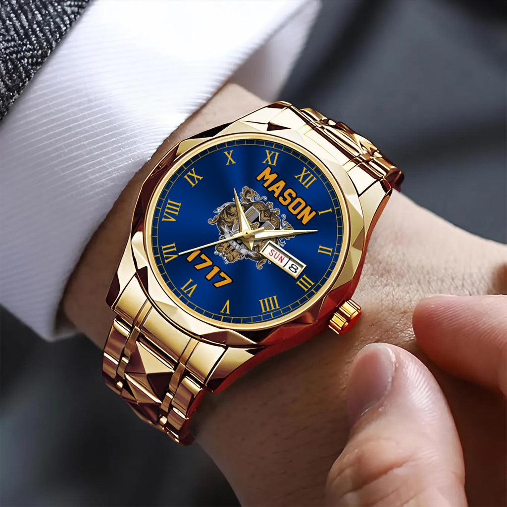 Greeklife Accessories - Freemasonry Prince Hall  Blue Alloy Luxury Quartz Watch A31