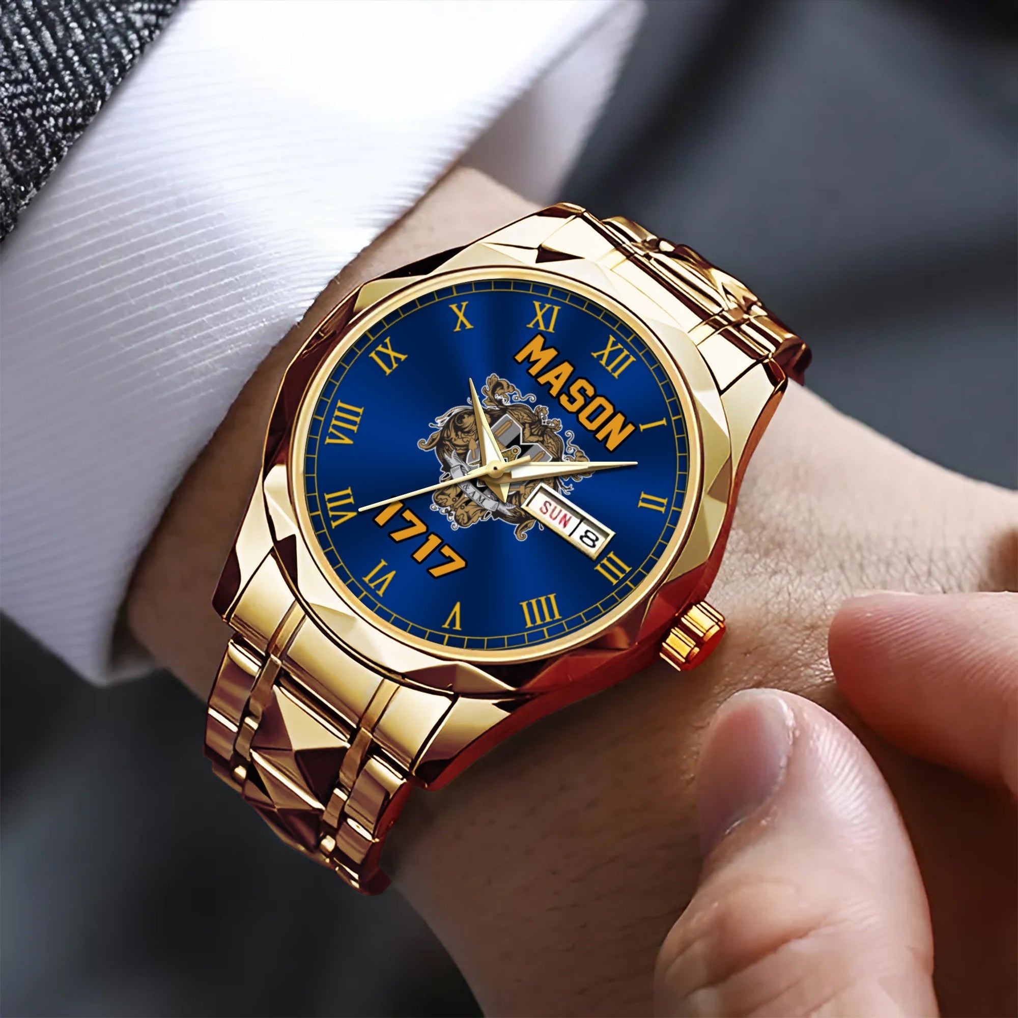 Greeklife Accessories - Freemasonry Prince Hall  Blue Alloy Luxury Quartz Watch A31