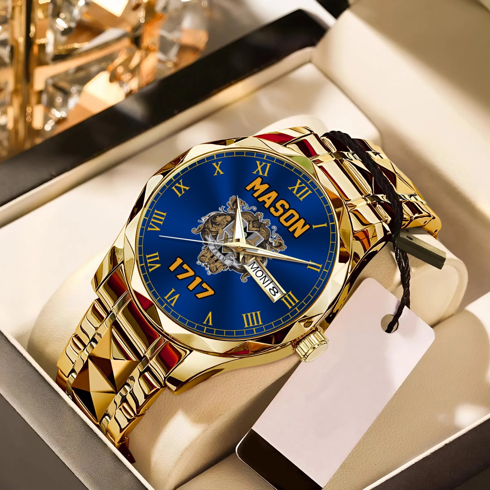 Greeklife Accessories - Freemasonry Prince Hall  Blue Alloy Luxury Quartz Watch A31