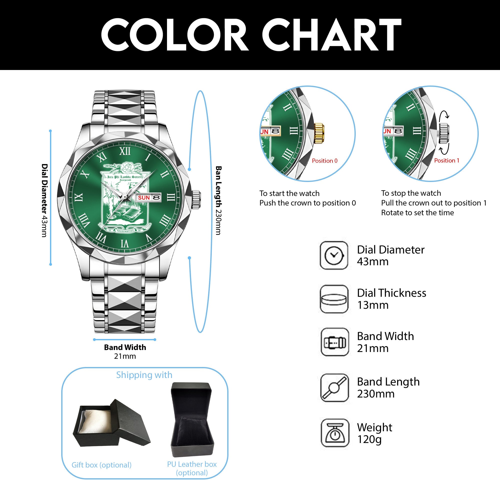 Greeklife Accessories - Iota Phi Lambda Sorority Alloy Luxury Quartz Watch A31
