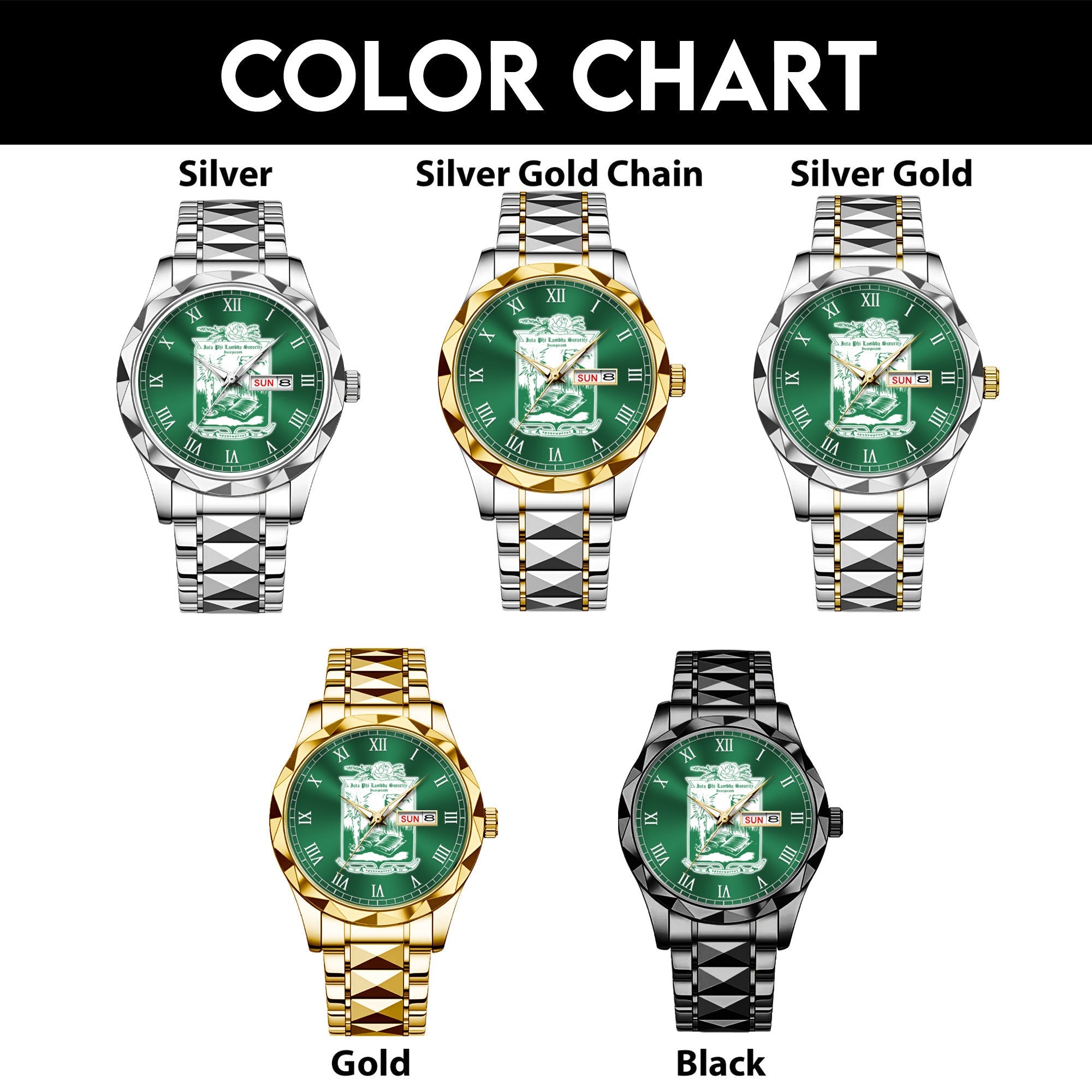 Greeklife Accessories - Iota Phi Lambda Sorority Alloy Luxury Quartz Watch A31