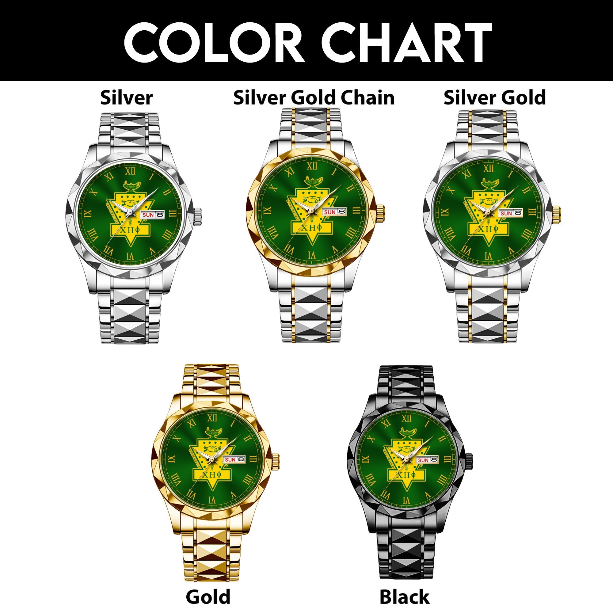 Greeklife Accessories - Chi Eta Phi Sorority Alloy Luxury Quartz Watch A31