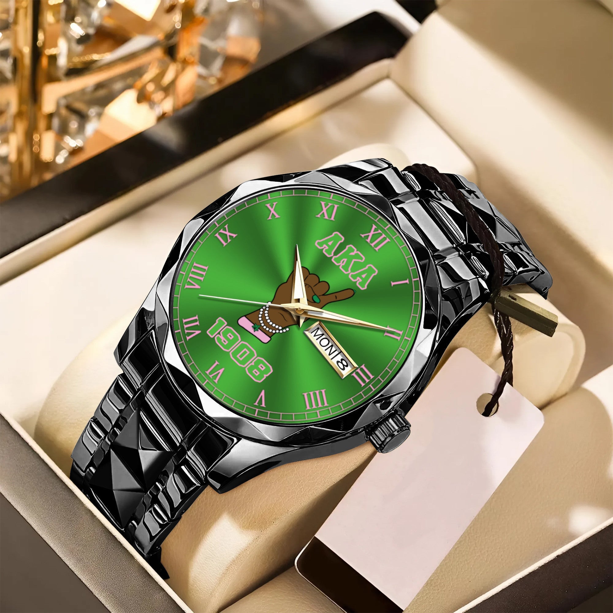 Greeklife Accessories - Alpha Kappa Alpha Sorority Handsign Alloy Luxury Quartz Watch A31