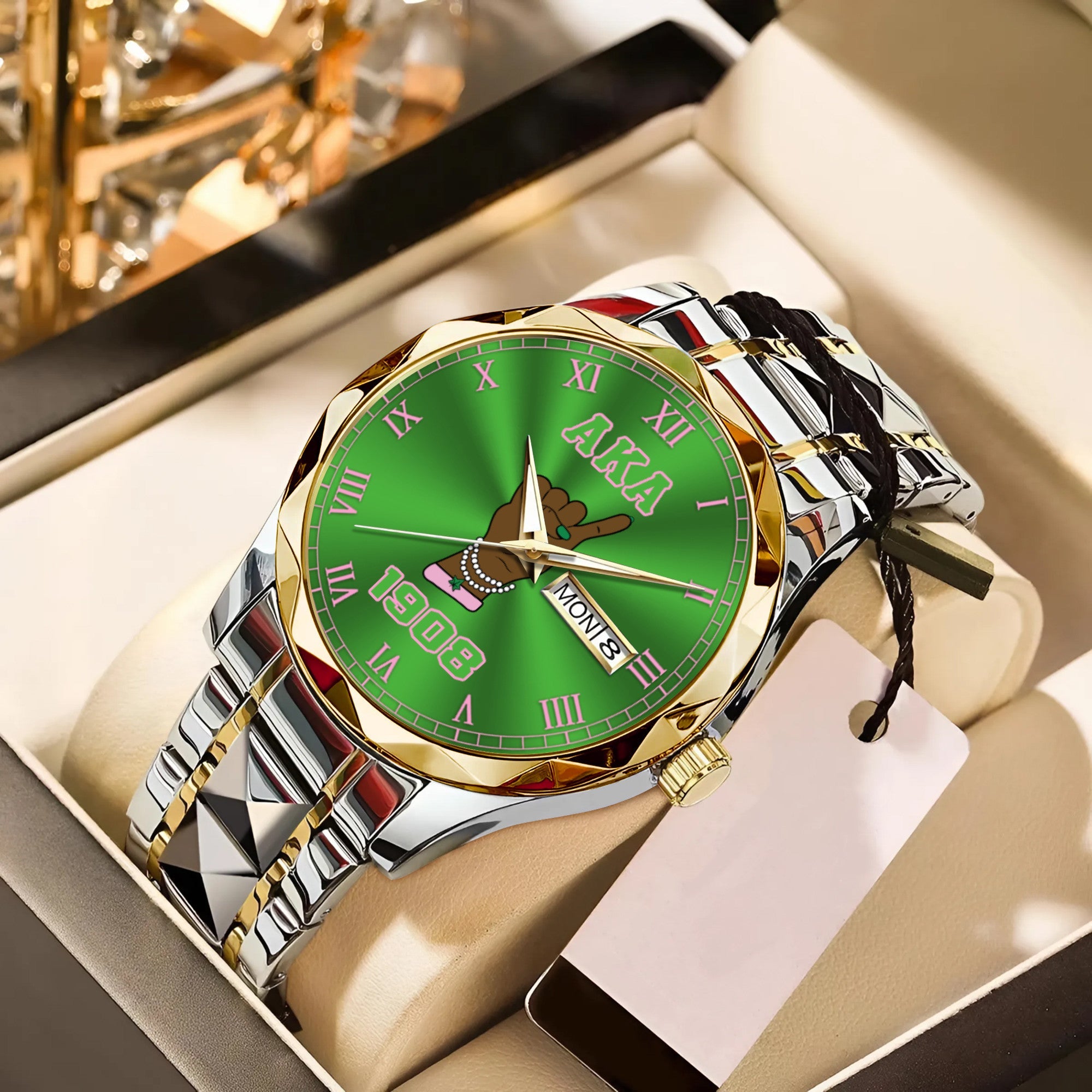 Greeklife Accessories - Alpha Kappa Alpha Sorority Handsign Alloy Luxury Quartz Watch A31