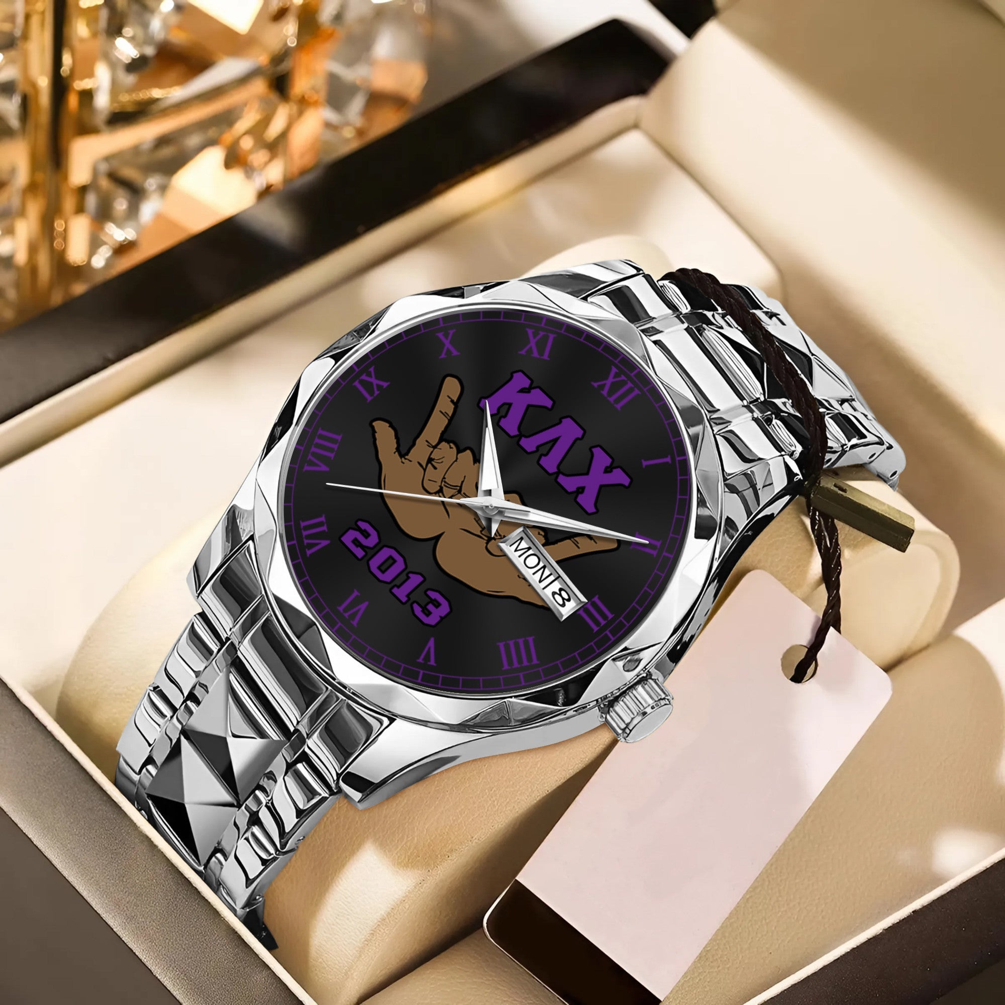 Greeklife Accessories - Kappa Lambda Chi Military Fraternity Handsign Alloy Luxury Quartz Watch A31