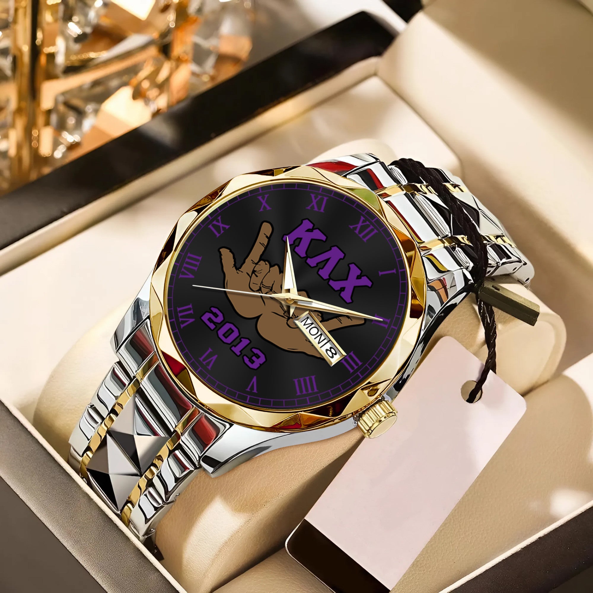 Greeklife Accessories - Kappa Lambda Chi Military Fraternity Handsign Alloy Luxury Quartz Watch A31