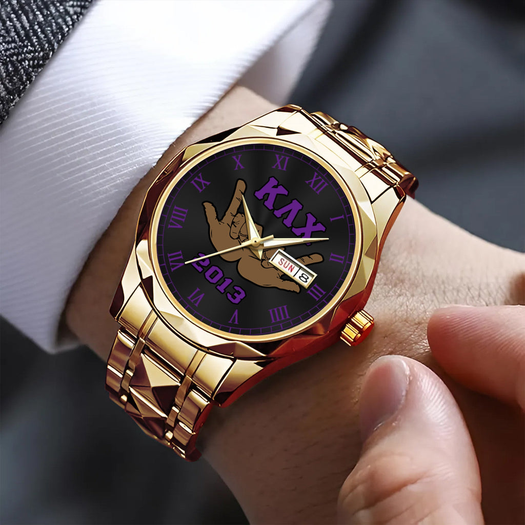 Greeklife Accessories - Kappa Lambda Chi Military Fraternity Handsign Alloy Luxury Quartz Watch A31