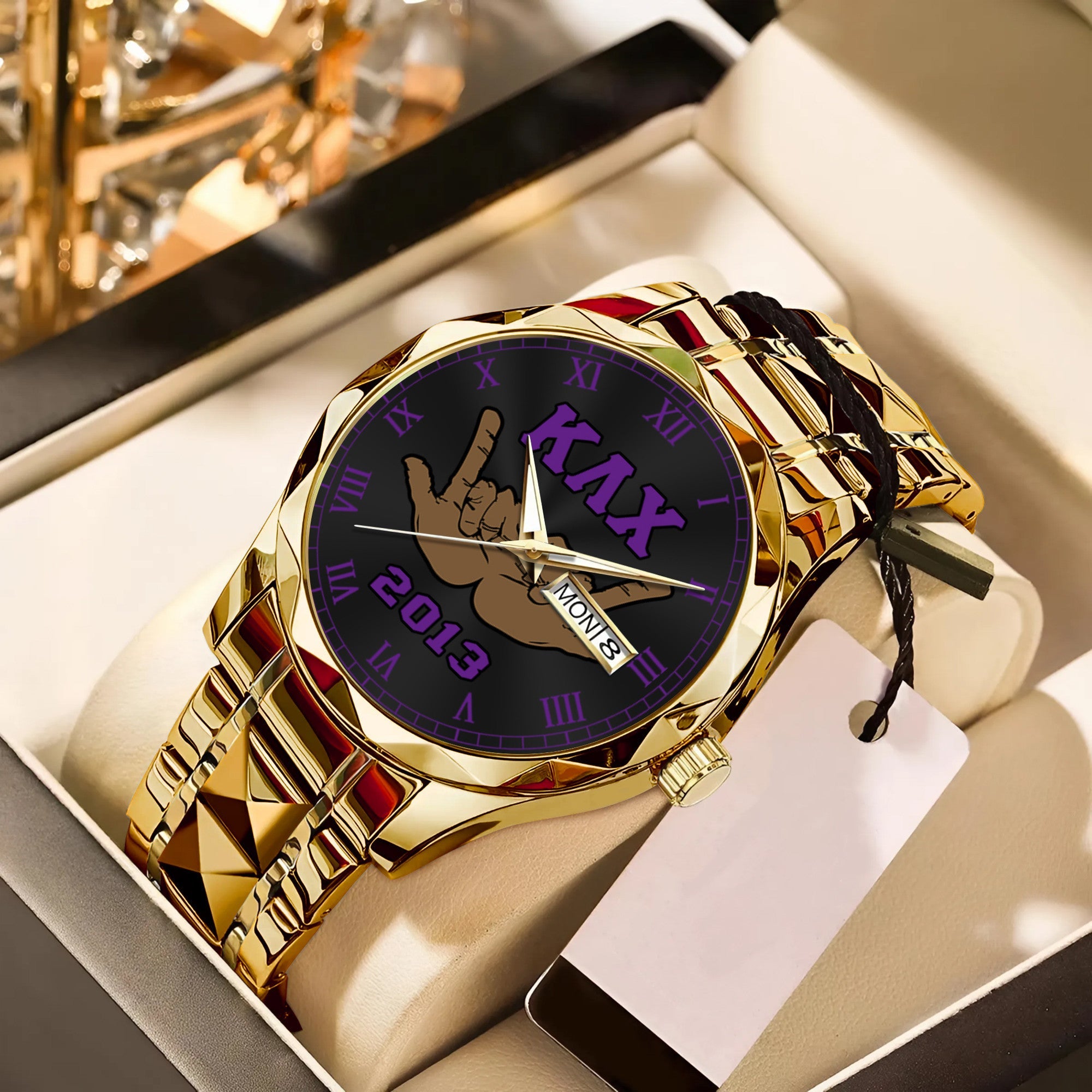 Greeklife Accessories - Kappa Lambda Chi Military Fraternity Handsign Alloy Luxury Quartz Watch A31