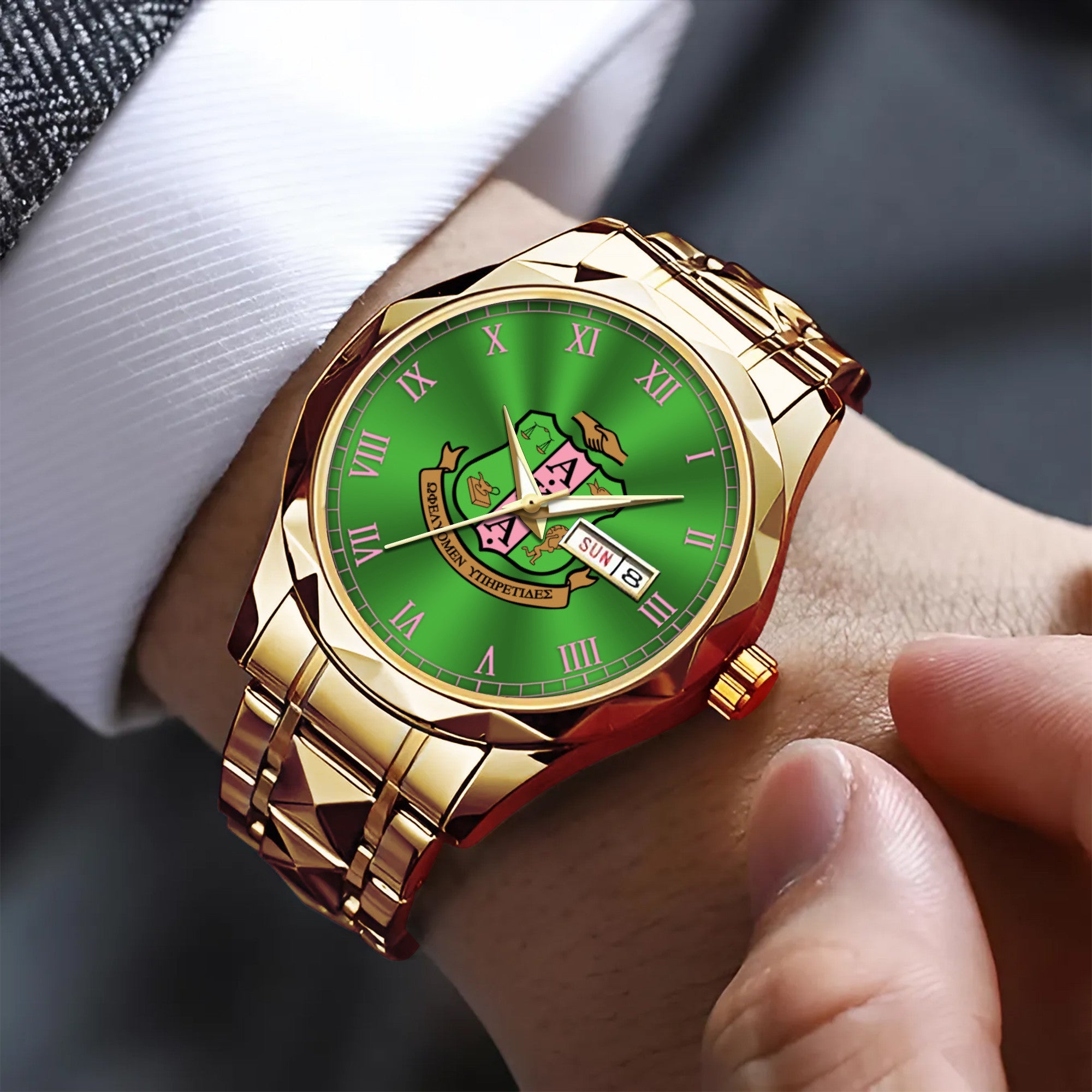 Greeklife Accessories - Alpha Kappa Alpha Sorority Alloy Luxury Quartz Watch A31