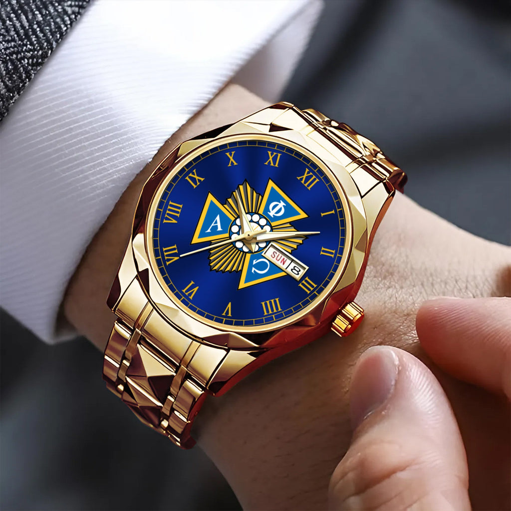 Greeklife Accessories - Alpha Phi Omega Alloy Luxury Quartz Watch A31