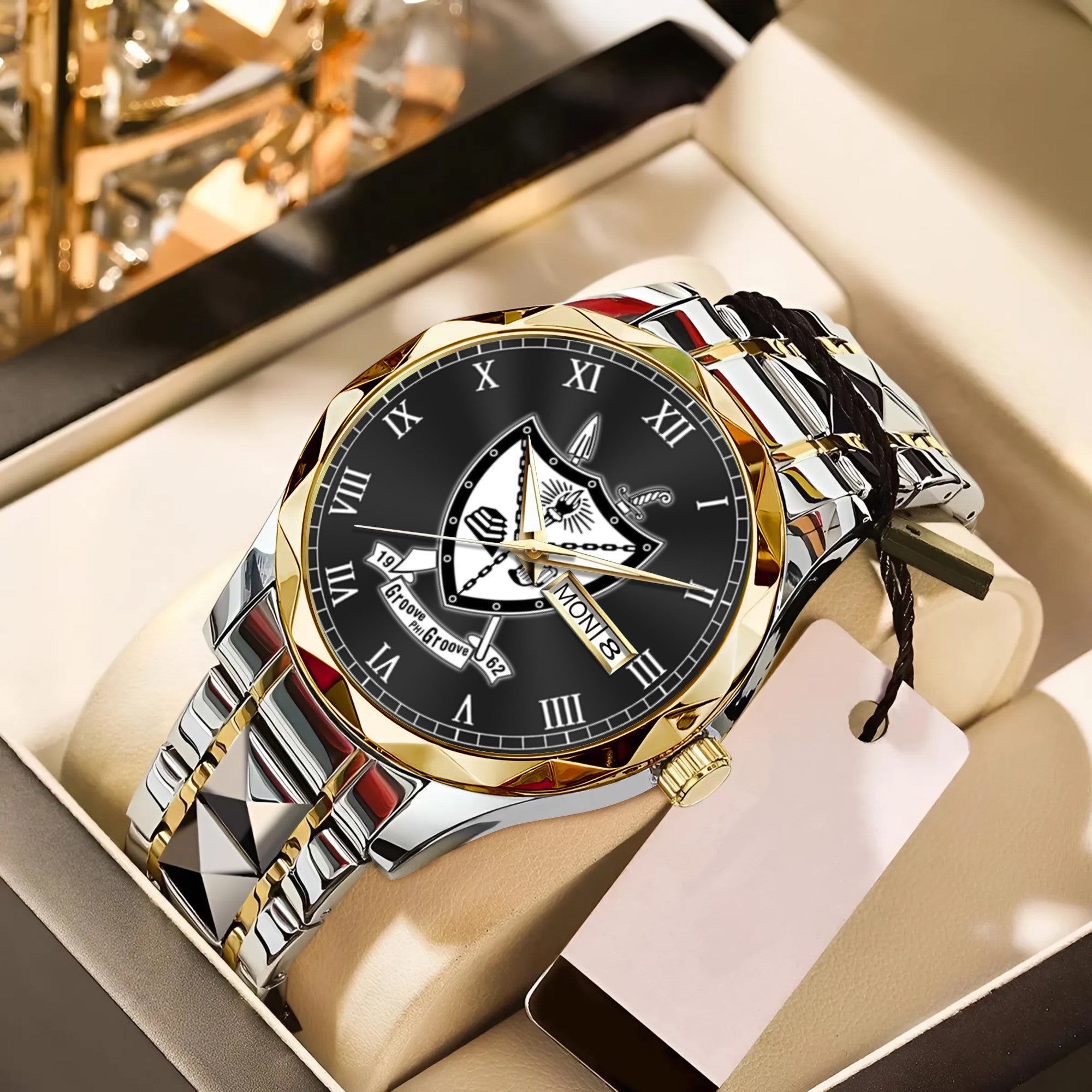 Greeklife Accessories - Groove Phi Groove Social Fellowship Alloy Luxury Quartz Watch A31