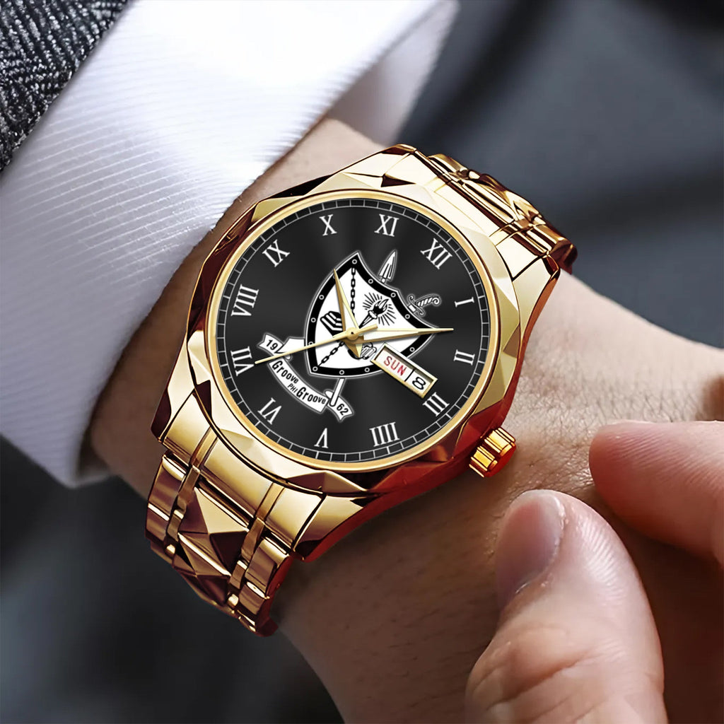 Greeklife Accessories - Groove Phi Groove Social Fellowship Alloy Luxury Quartz Watch A31