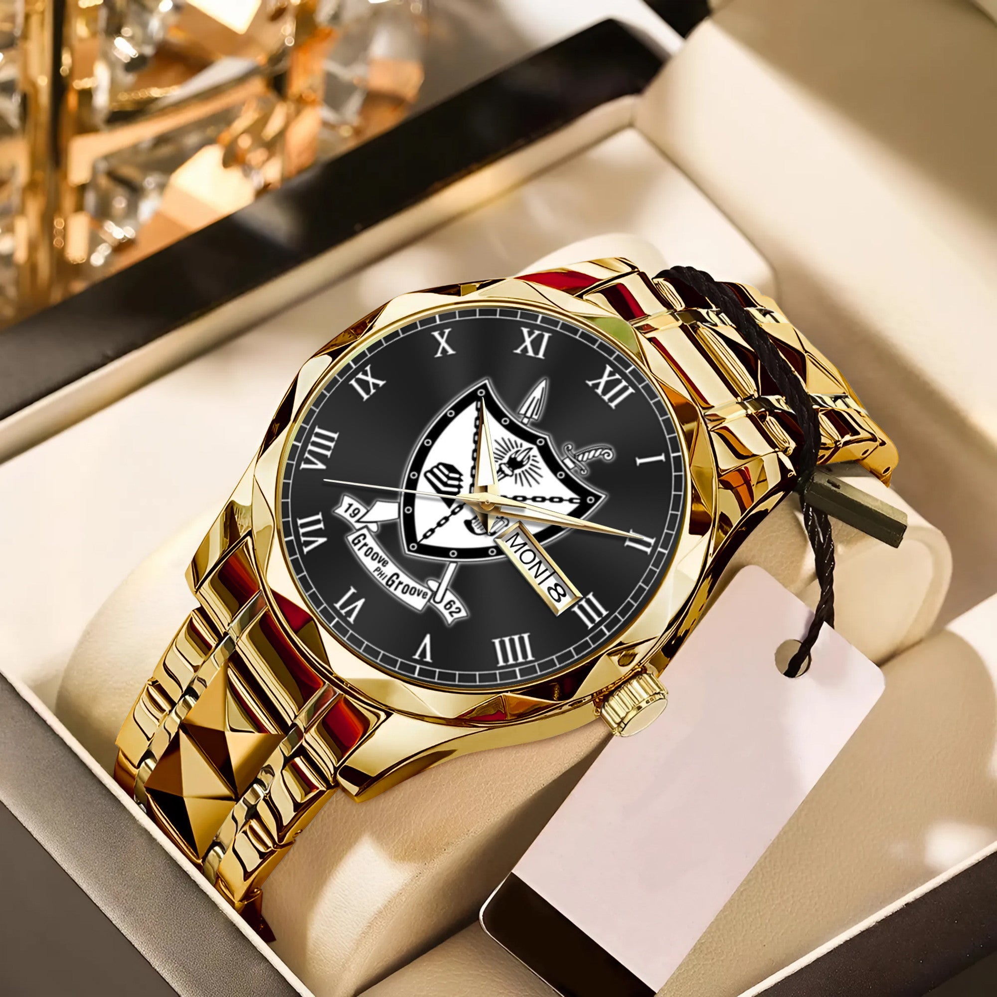 Greeklife Accessories - Groove Phi Groove Social Fellowship Alloy Luxury Quartz Watch A31