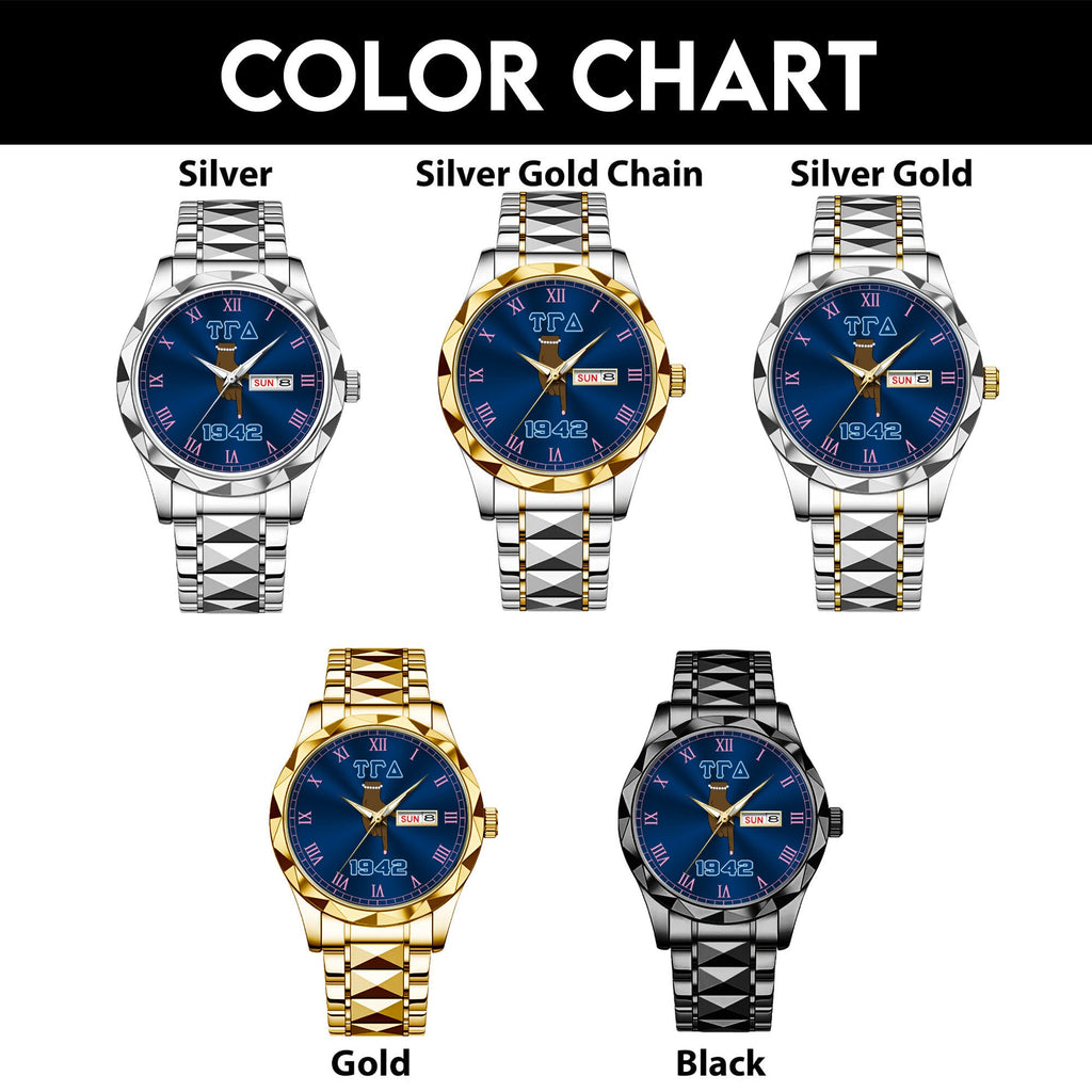 Greeklife Accessories - Tau Gamma Delta Sorority Handsign Alloy Luxury Quartz Watch A31