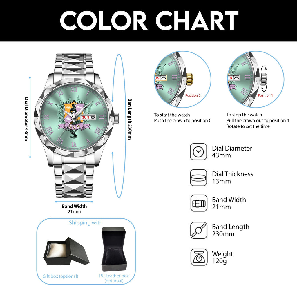 Greeklife Accessories - Sigma Chi Psi Sorority Alloy Luxury Quartz Watch A31