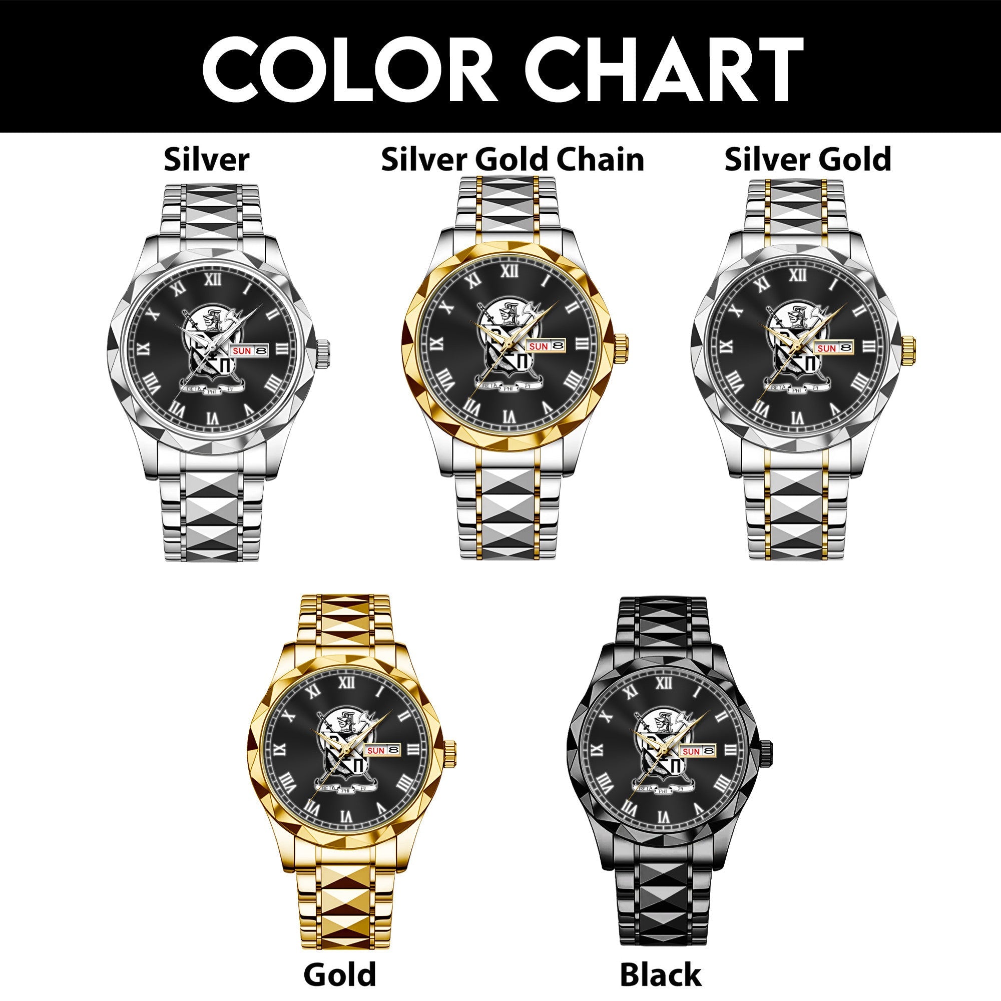 Greeklife Accessories - Beta Phi Pi Fraternity Alloy Luxury Quartz Watch A31