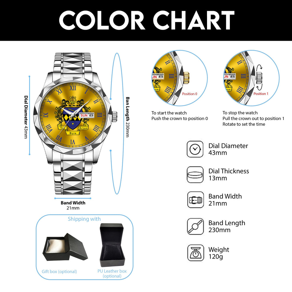 Greeklife Accessories - Tau Beta Sigma Band Sorority Alloy Luxury Quartz Watch A31
