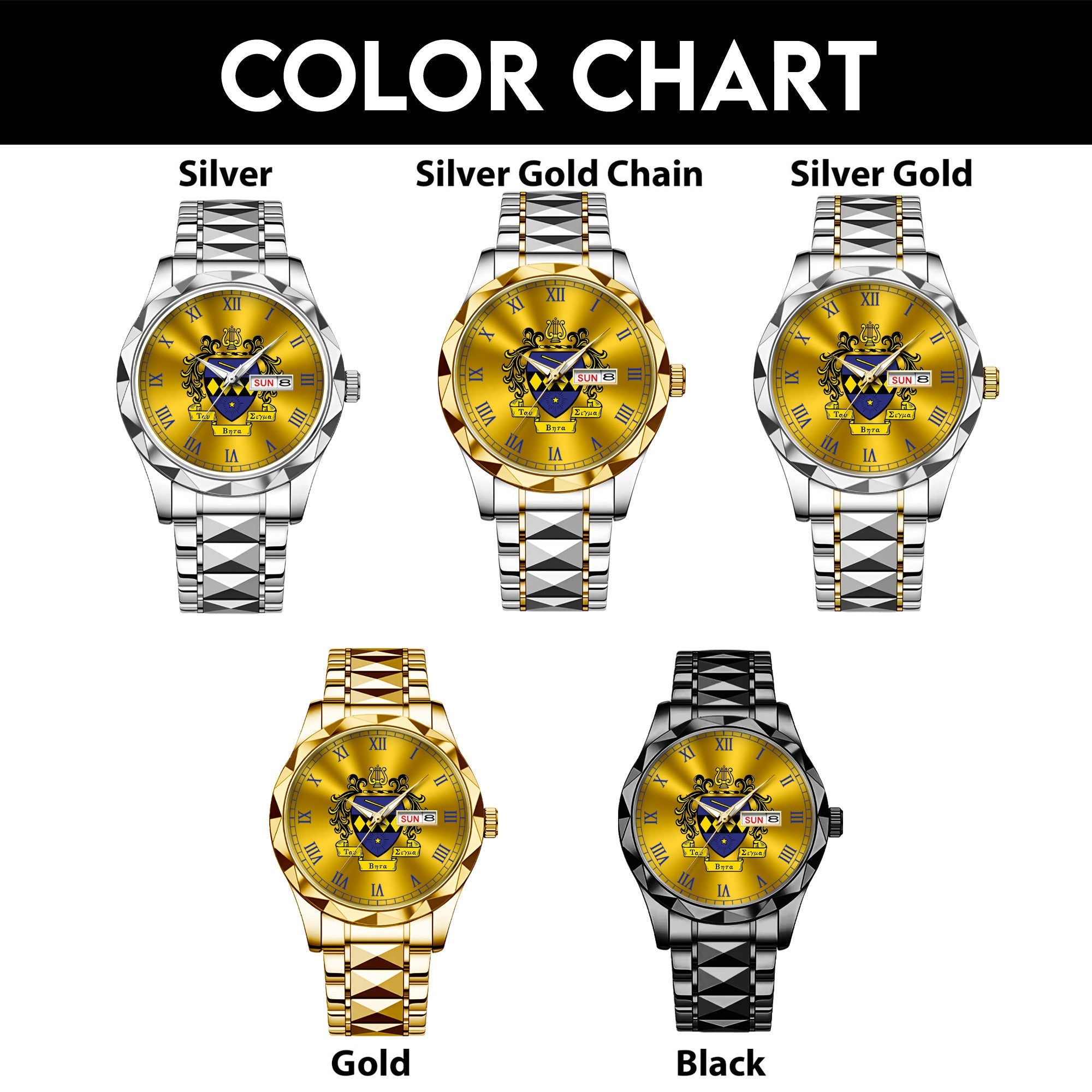 Greeklife Accessories - Tau Beta Sigma Band Sorority Alloy Luxury Quartz Watch A31