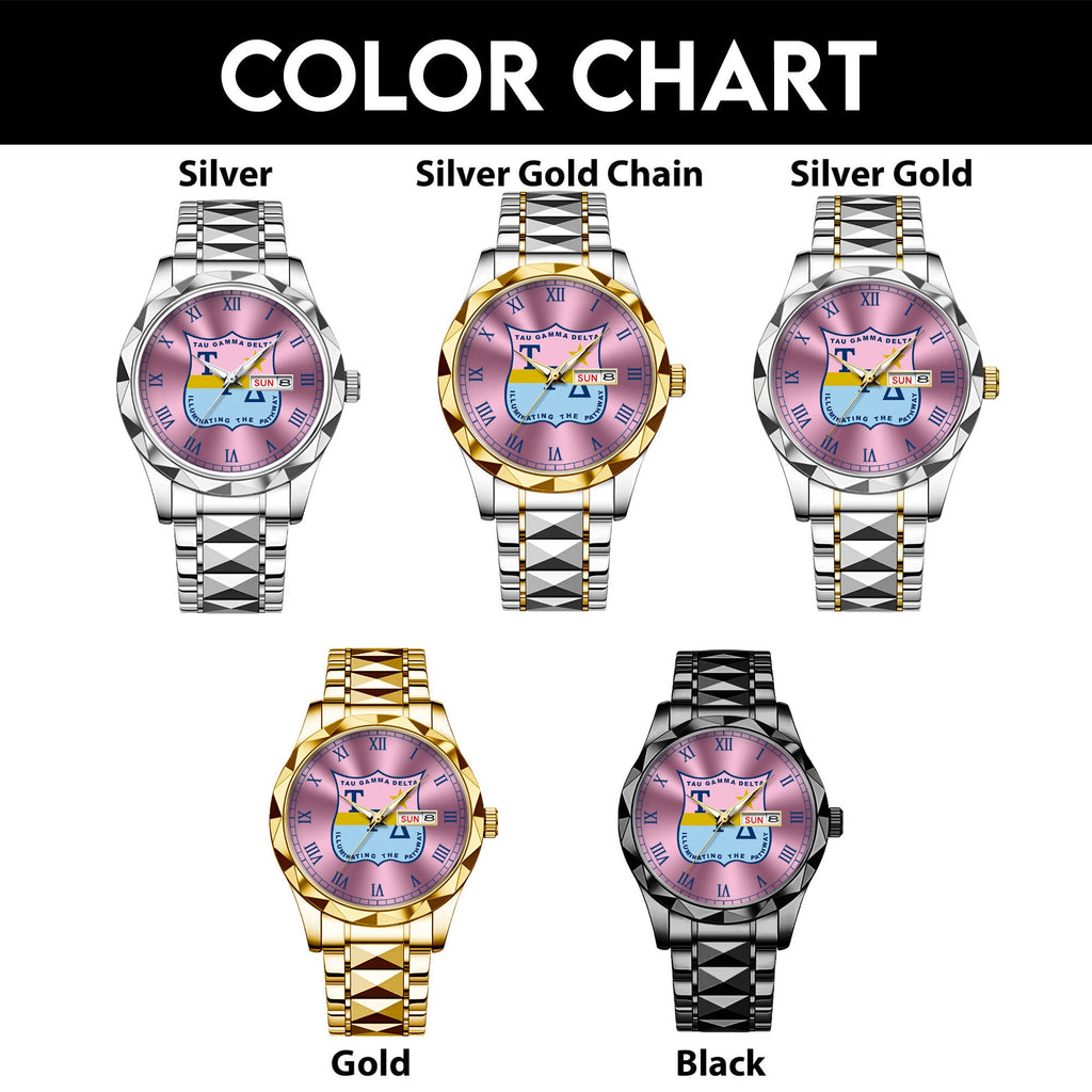 Greeklife Accessories - Tau Gamma Delta Sorority Alloy Luxury Quartz Watch A31