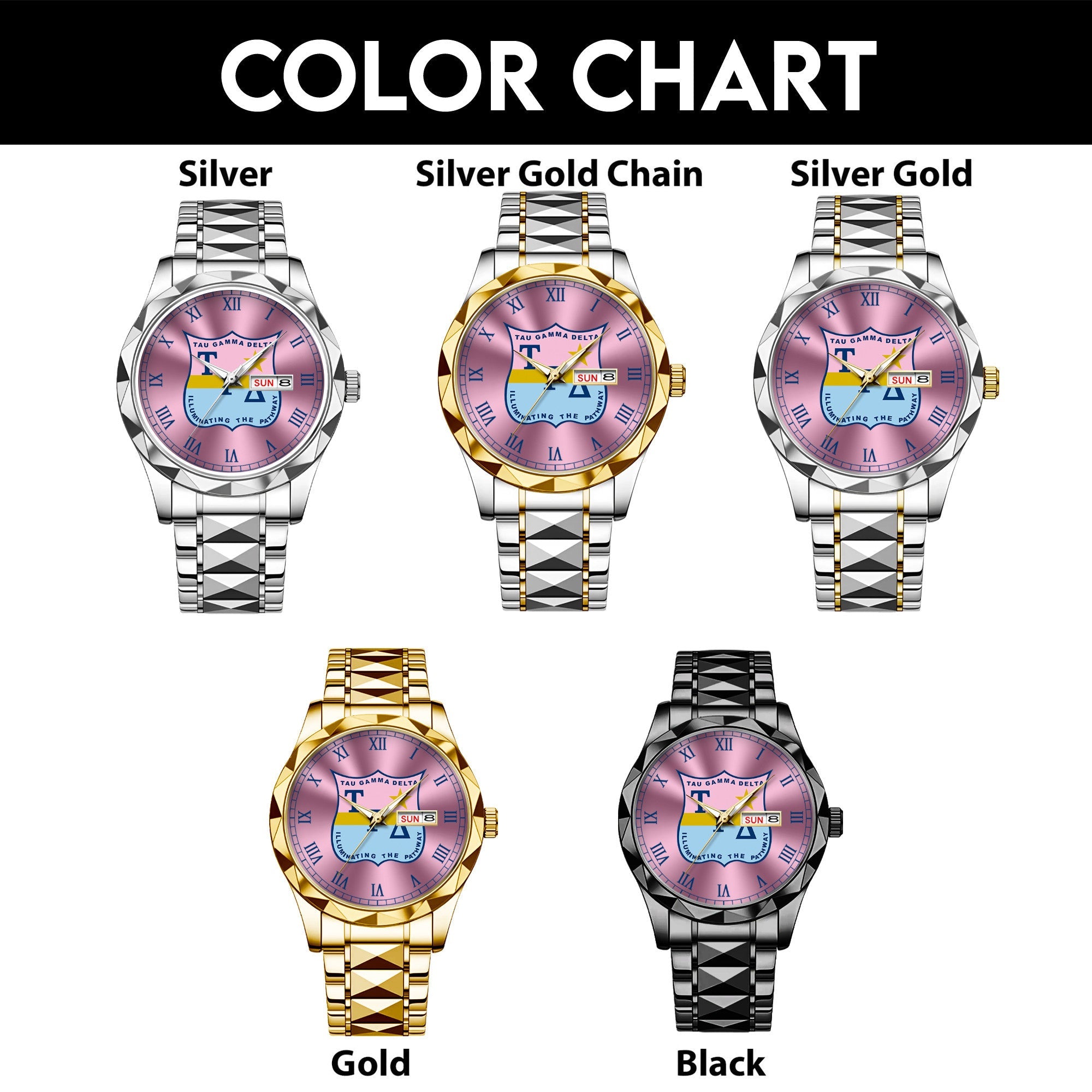 Greeklife Accessories - Tau Gamma Delta Sorority Alloy Luxury Quartz Watch A31